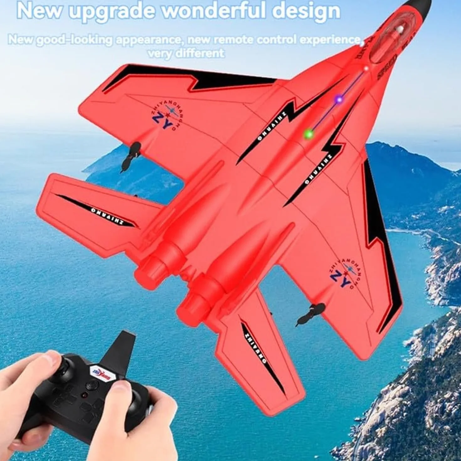 Zy 530 Pro RC Samolot, 2,4 GHz RC pilot zdalnego sterowania modelem samolotu myśliwskiego, RC helikopter z światłami, elektryczne światło 360° Flip pilot zdalnego sterowania samolotem, dla