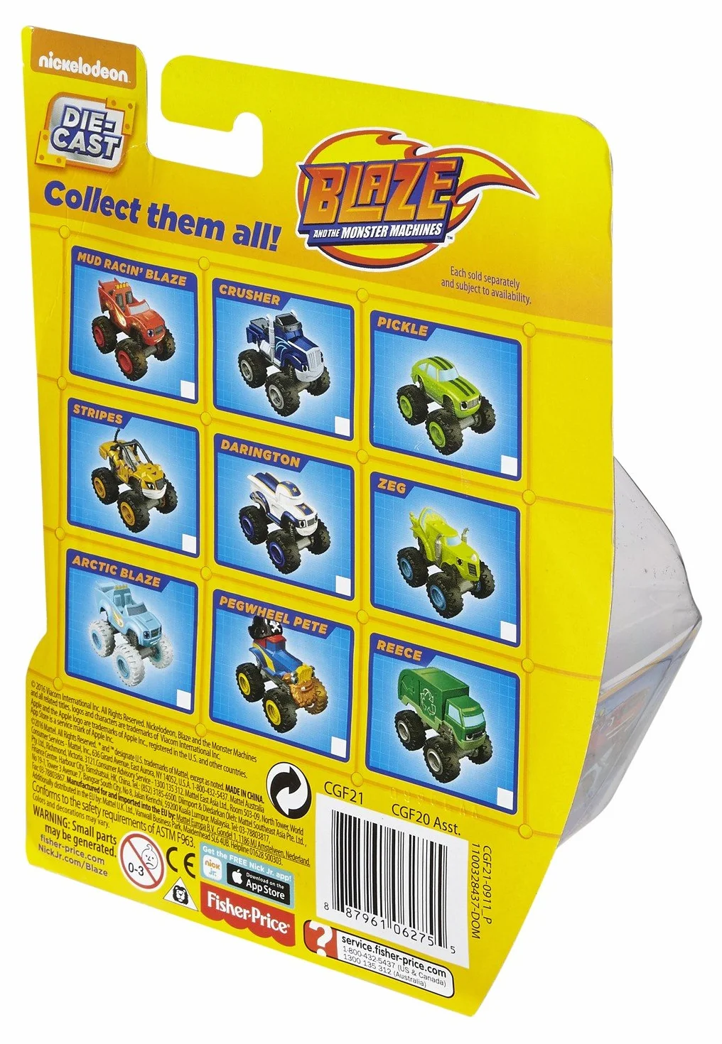 Fisher Price Nickelodeon Blaze and the Monster Machines CGF21 900 CGF20 Multi-Colour