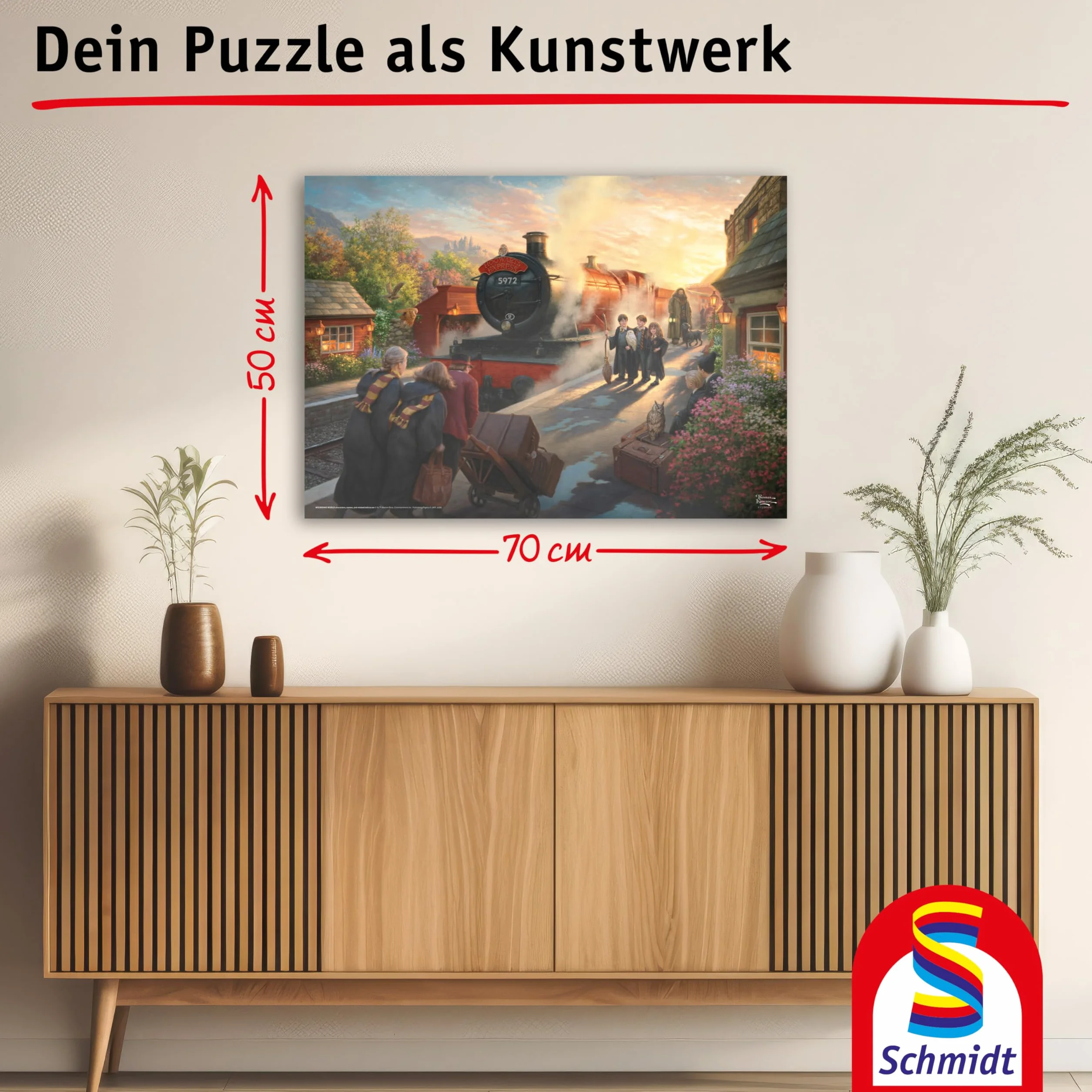 Schmidt Spiele 58428 Thomas Kinkade, Wizarding World, Harry Potter, Hogwart Express, puzzle 1000 elementów, kolorowe