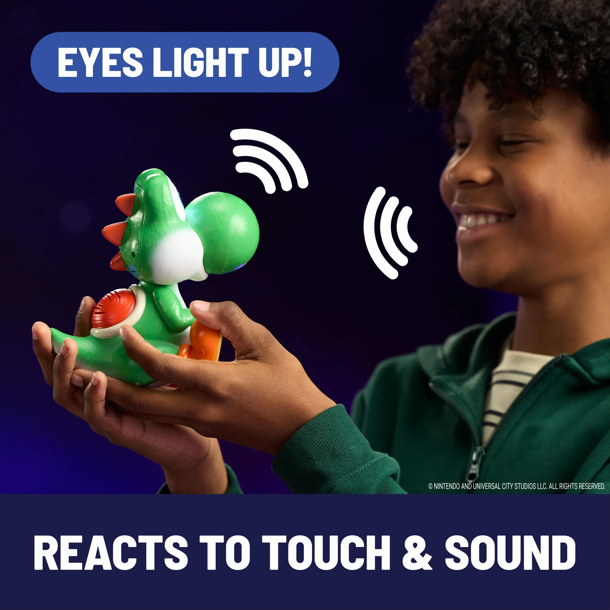 Hatchin' Yoshi Super Mario Galaxy Movie Interactive Egg Action Figure with Sounds Ages 4+ Batteries Included