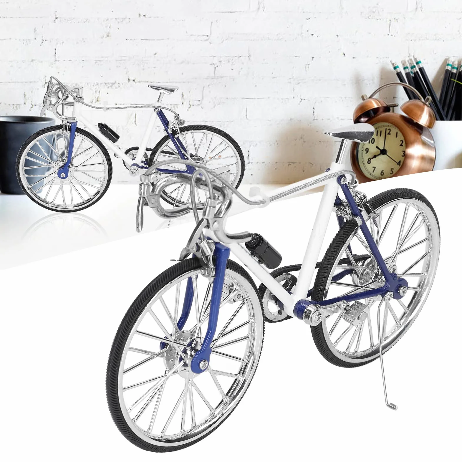 Ozdoba Modelu Mini Roweru, 1:10 Kolekcje Rowerów o Wysokiej Symulowanej Stopie Retro Miniaturowa Figurka Kreatywna Figurka Rowerowa Decor