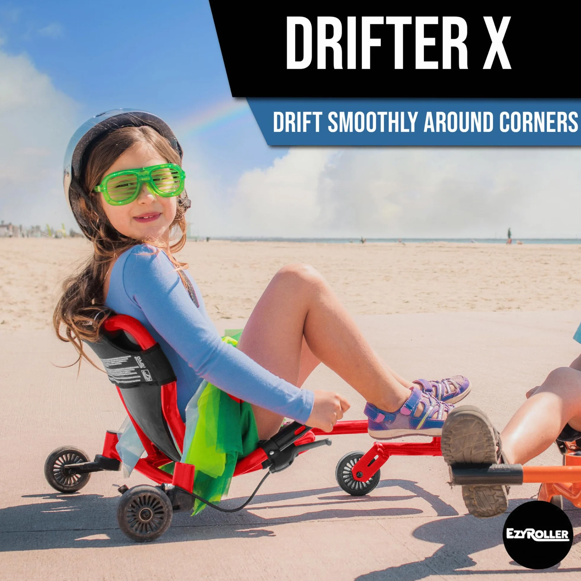 Ezyroller Funfahrzeug Drifter Pro X rower trójkołowy dla młodzieży i dorosłych od 10 Trike (czerwony)