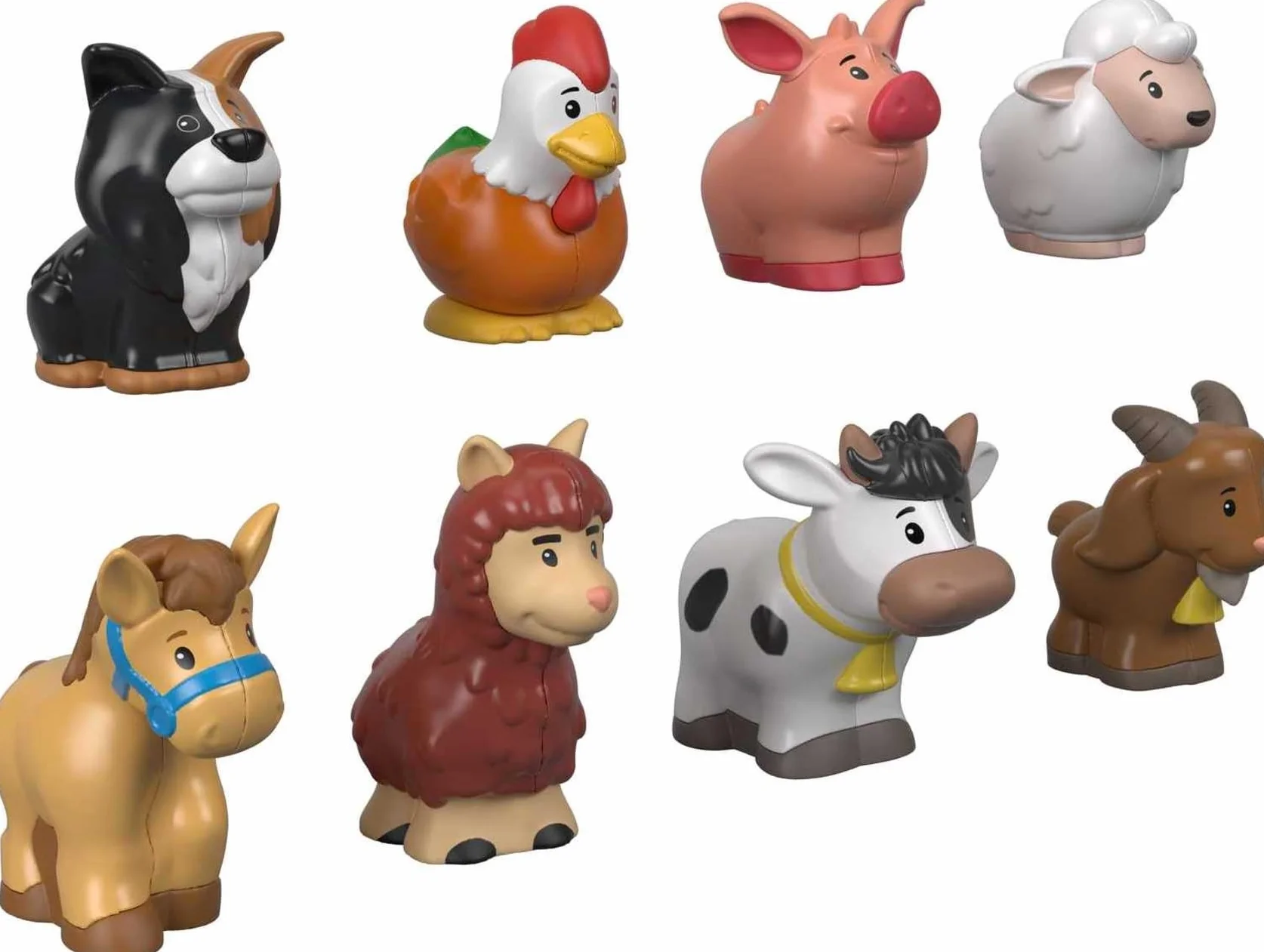 Fisher-Price Dzieci mogą powiększyć swoją kolekcję zwierzątek dzięki temu zestawowi 8 figurek Little People ze zwierzątkami z farmy GFL21