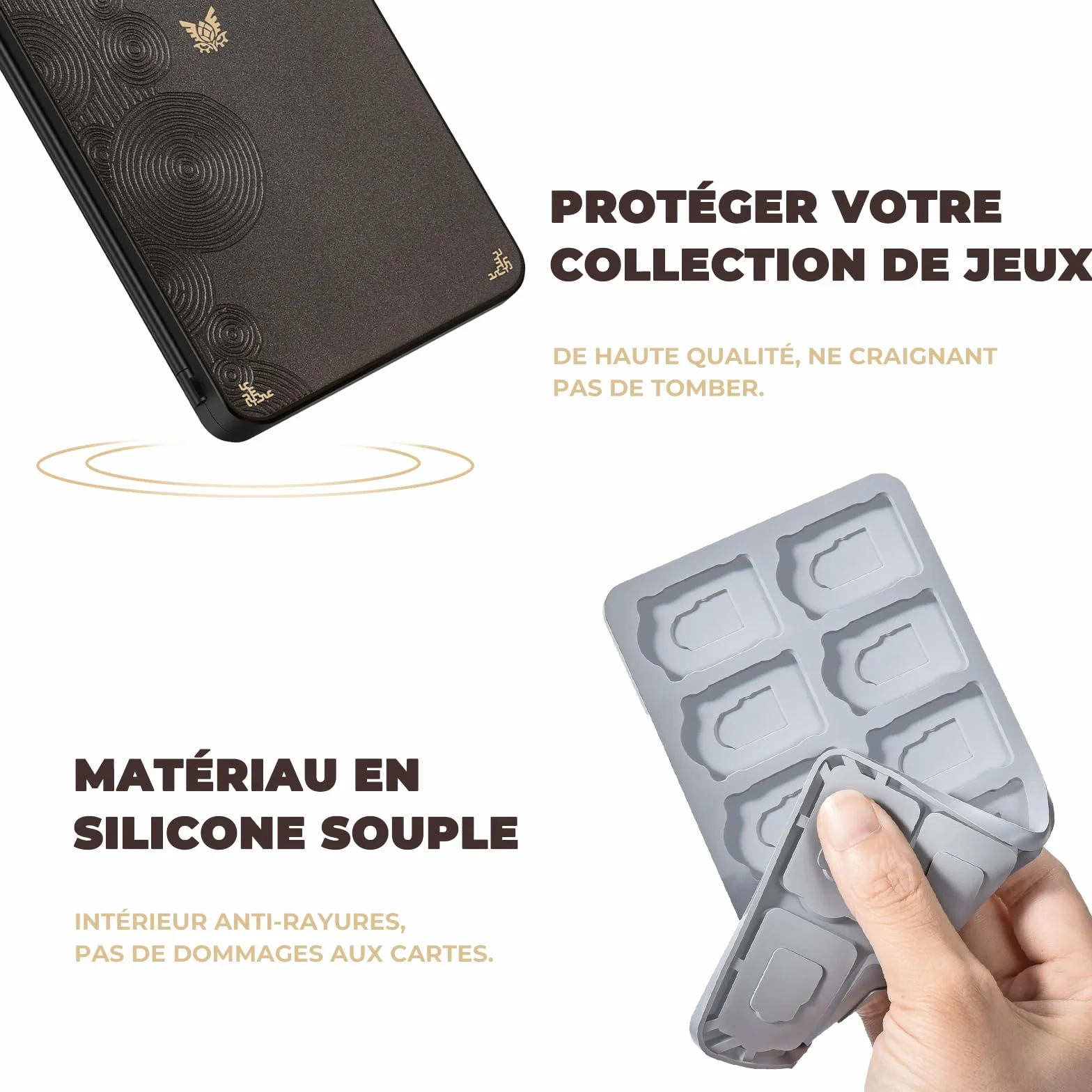 PALPOW Etui kompatybilne z Nintendo Switch 2 na 24 karty do gier i 24 Micro SD, pokrowiec brązowy czarny