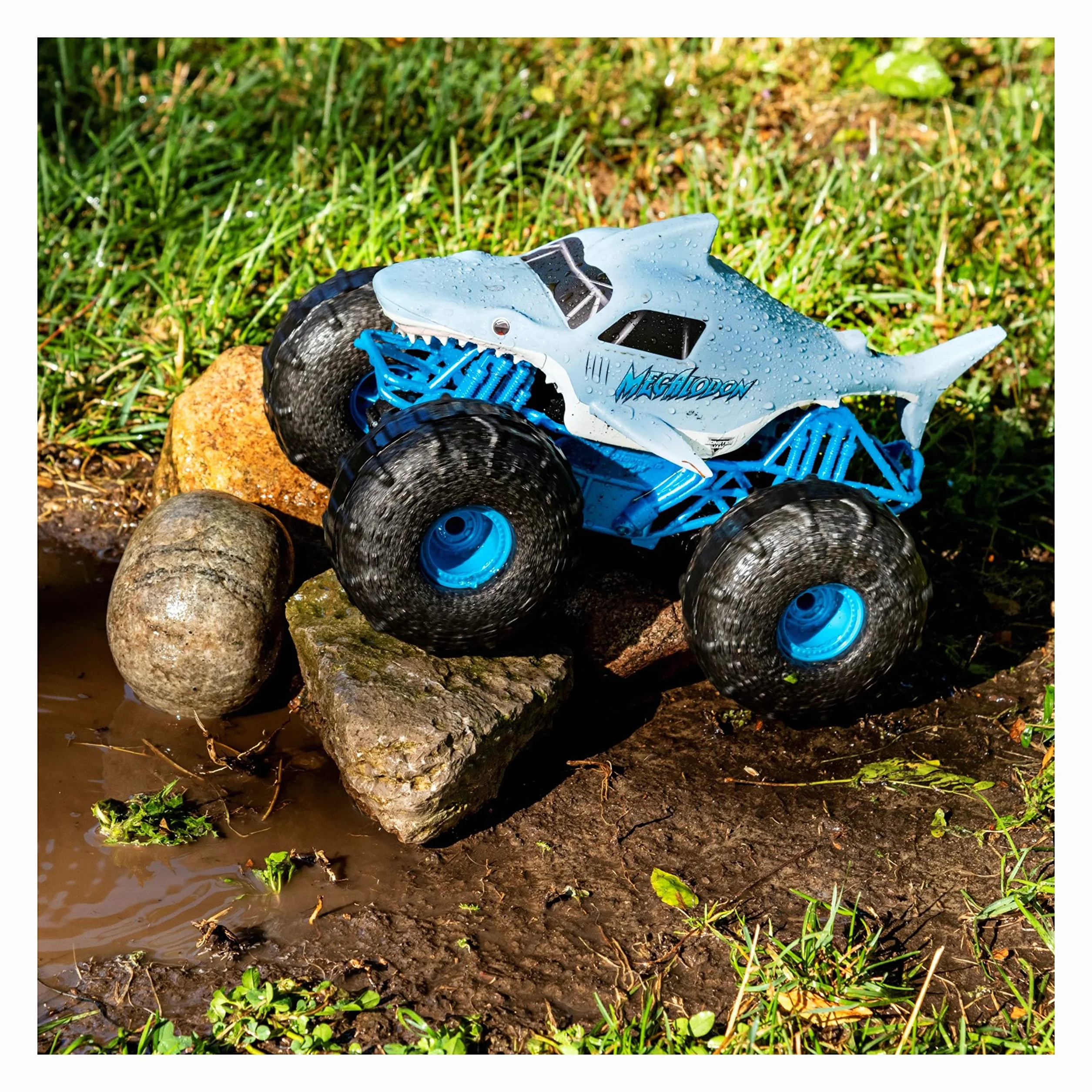 Monster Jam 6056227 Megalodon Storm Zdalnie Sterowany Pojazd, Wielokolorowy, Skala 1:15