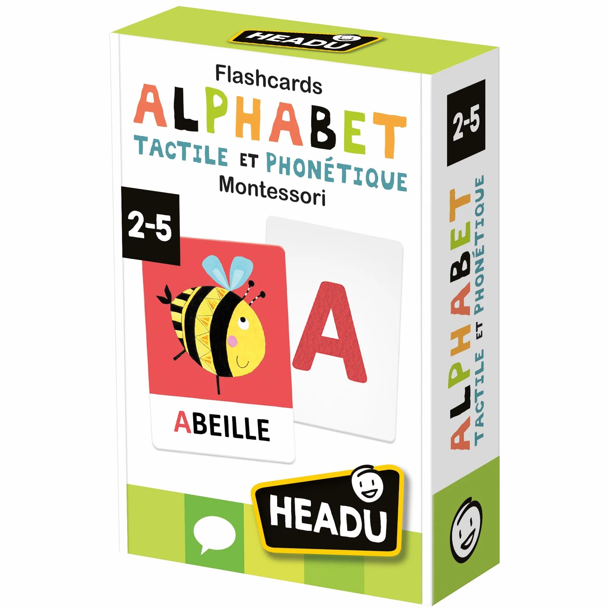 Headu Flashcards Alfabet dotykowy i fonetyczny Montessori