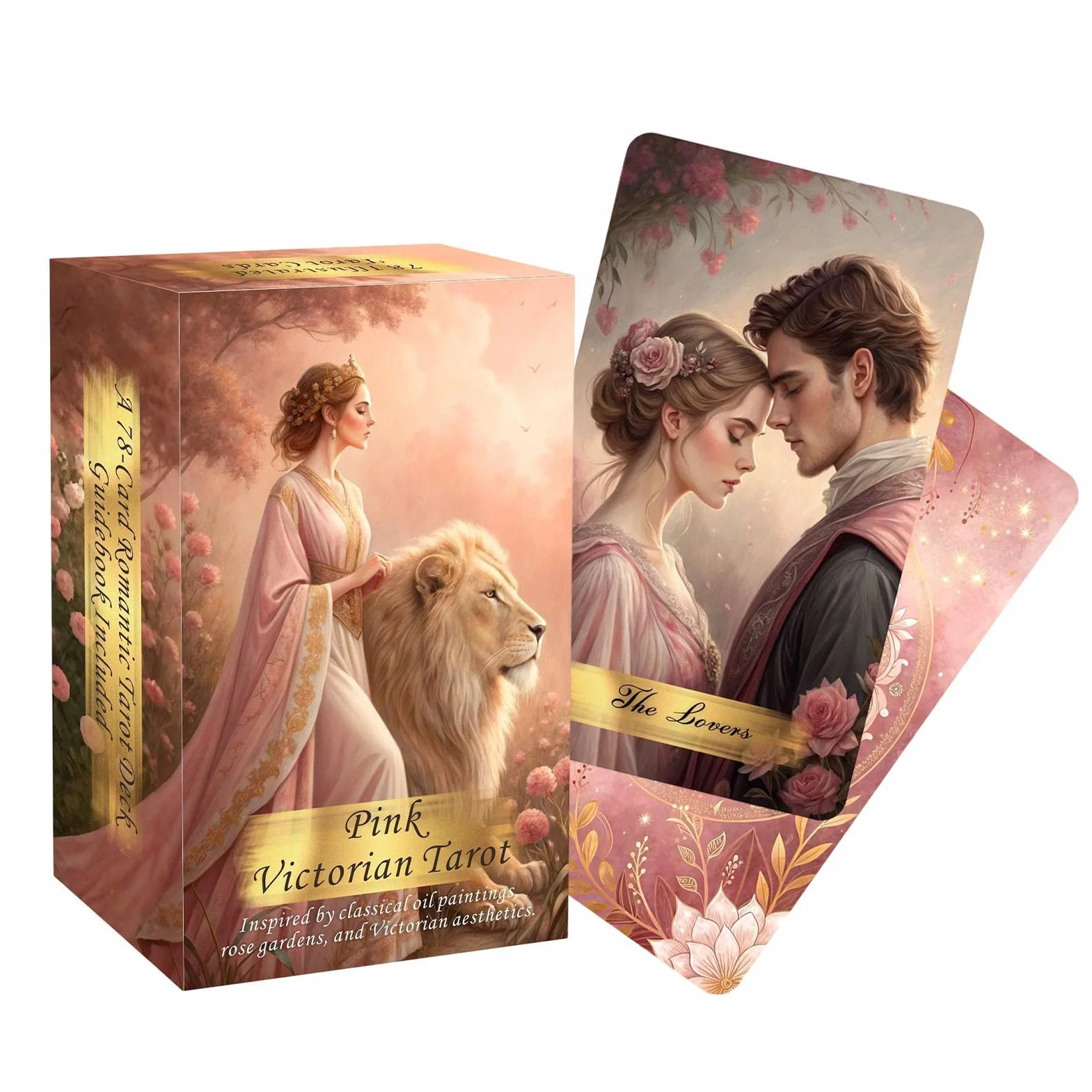 Oracle Card Deck, zestaw do czytania tarota, karty z przewodnikiem Fortune, 78 sztuk, klasyczne, różowe, przenośne karty Oracle do medytacji, na imprezę, do domu, na podróż, urodziny, randkę, duchowe