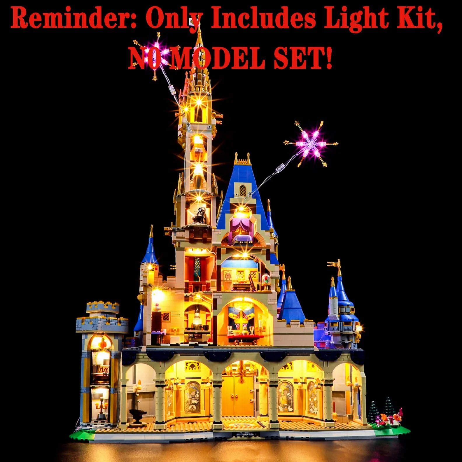 Zestaw oświetlenia LED kompatybilny z modelem 43222 Disney Castle