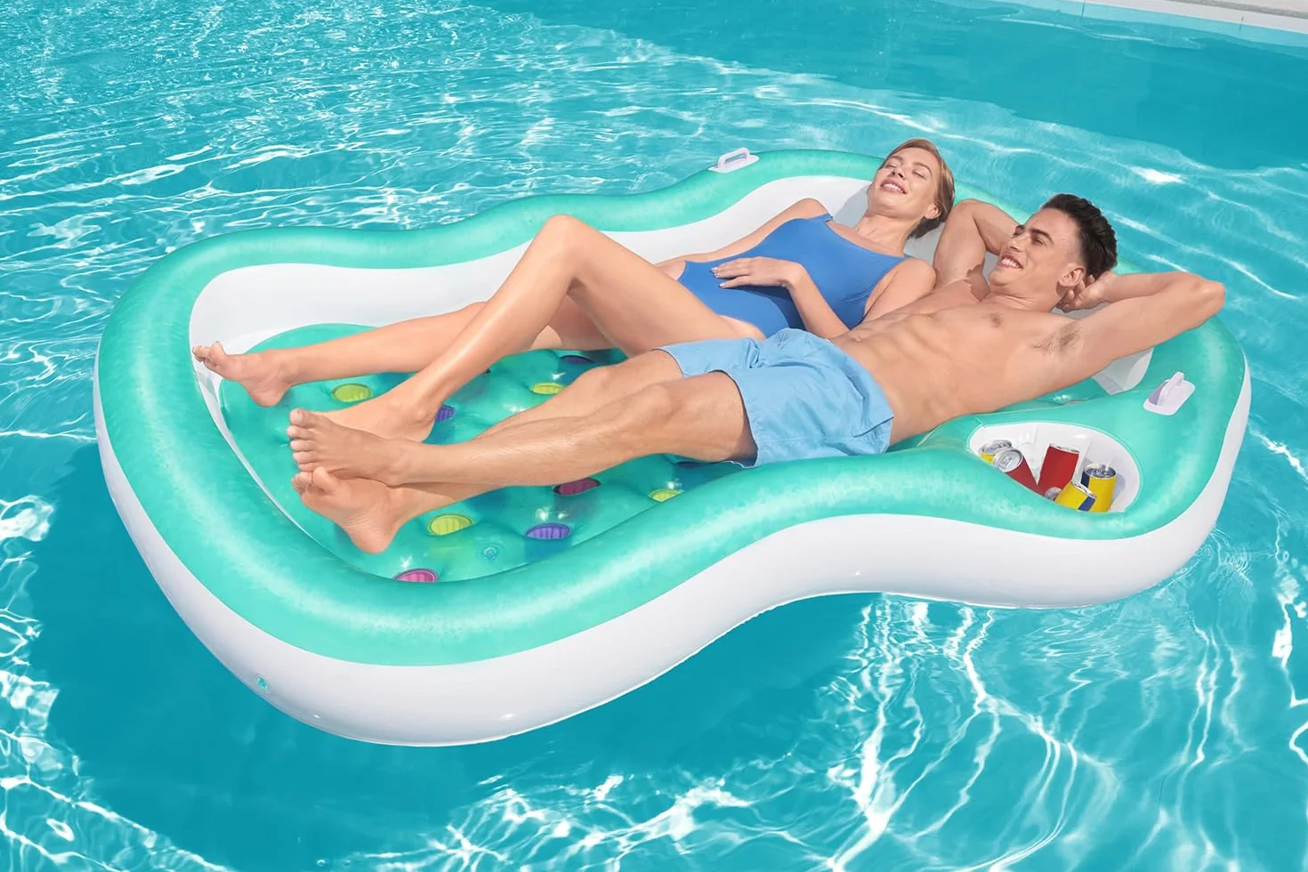 Bestway 1043045Xxx21 7'4" X 68.5"/2.24M X 1.74M Double Designer Lounge