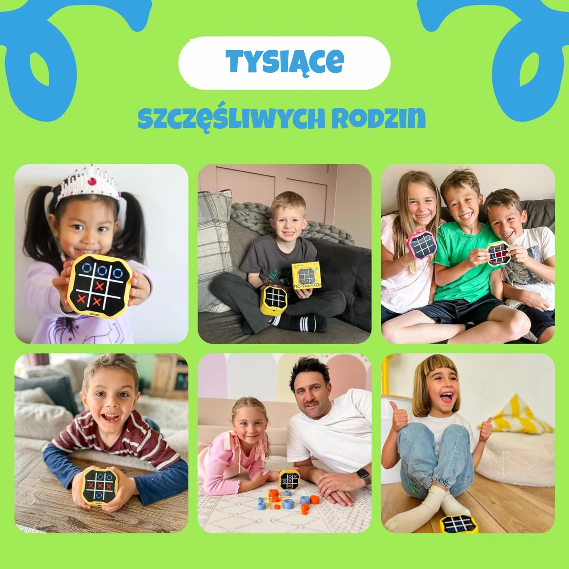 GiiKER Tic Tac Toe Bolt Game, przenośna konsola do gier logicznych 3 w 1, przenośne gry podróżne dla edukacji i rozwoju pamięci, prezenty urodzinowe dla wszystkich grup wiekowych (zielony)