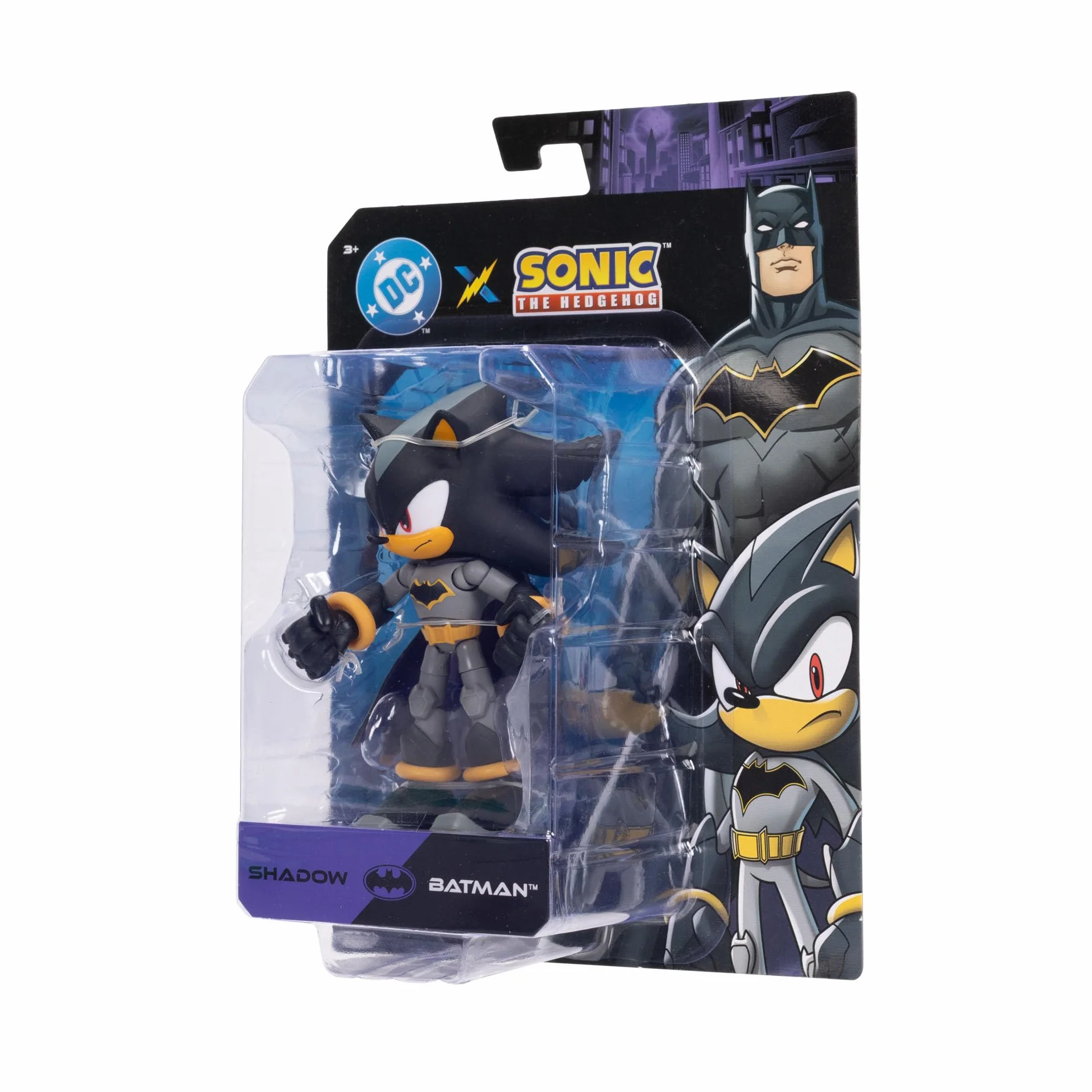 Figurka akcji DC x Sonic Shadow jako Batman 5" / 13 cm, oficjalna licencja Jakks Pacific, niezwykle szczegółowa i wyprofilowana konstrukcja, opakowanie kolekcjonerskie