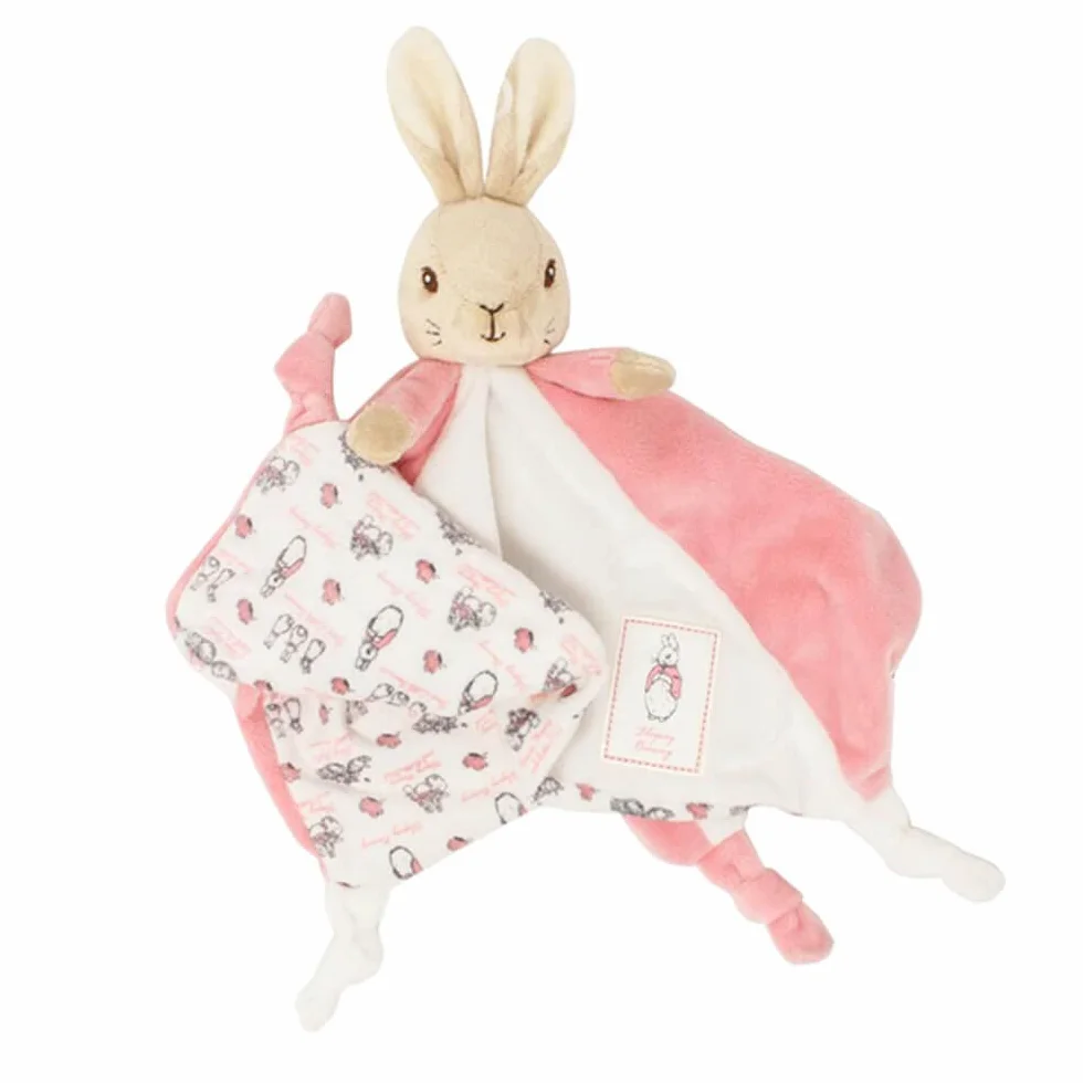Official Beatrix Potter Flopsy Bunny Comfort Blanket - Peter Rabbit Soft Toy Comforter