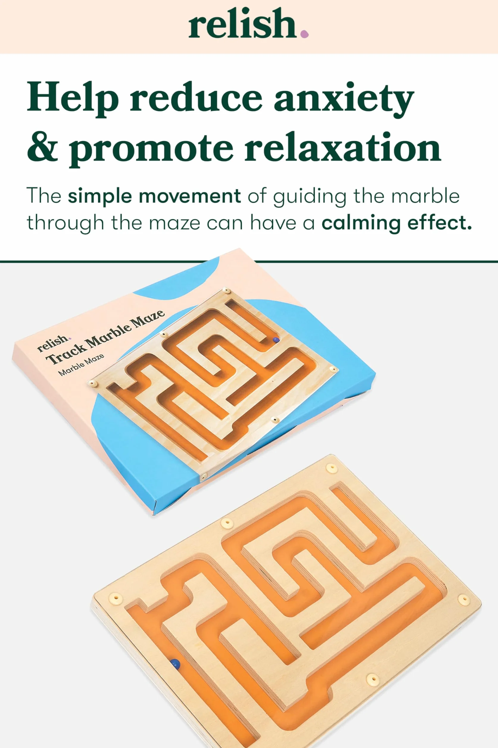 Relish Gra Marble Maze Track - gry i zajęcia z chorobą Alzheimera i demencją dla osób starszych/seniorów, poprawa umiejętności i koordynacji