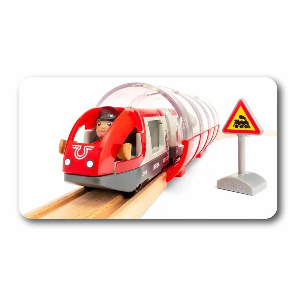 BRIO World 33989 Large City Station Set - Kompleksowy drewniany zestaw pociągów ze stacją transferową - Zalecany od 3 lat