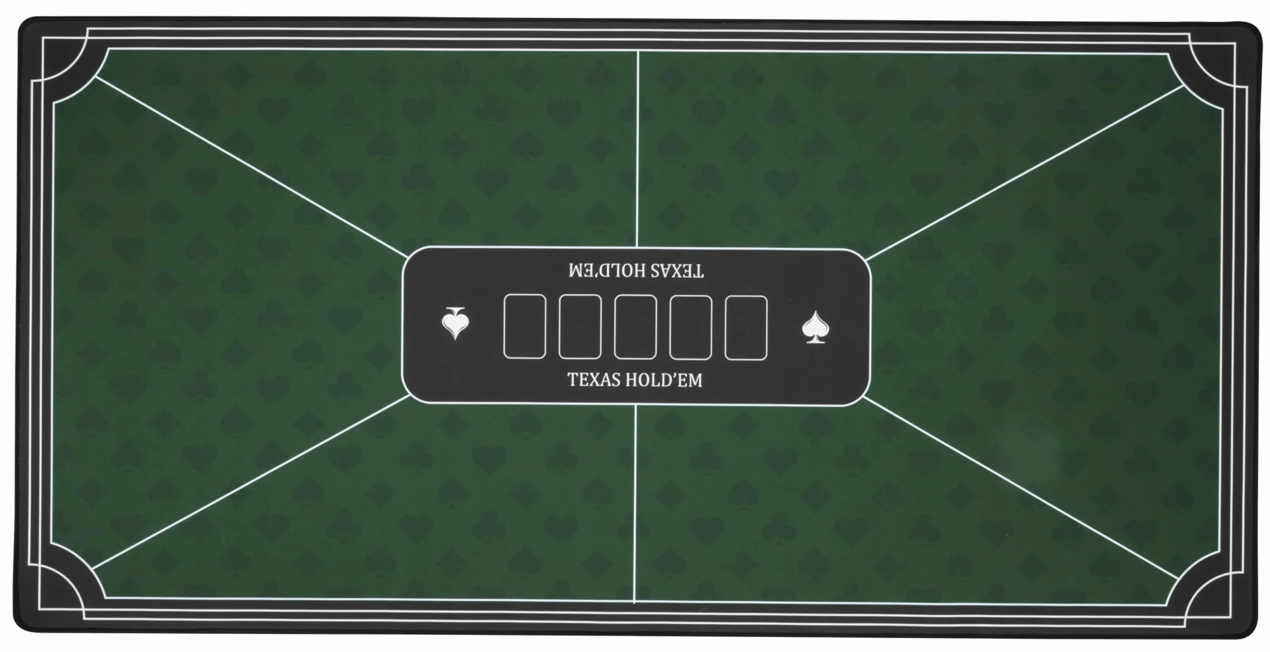 Engelhart – 320992 – Zielona mata pokerowa – 120x60 cm – antypoślizgowa – poliester i guma – grubość 3 mm – akcesorium do gry