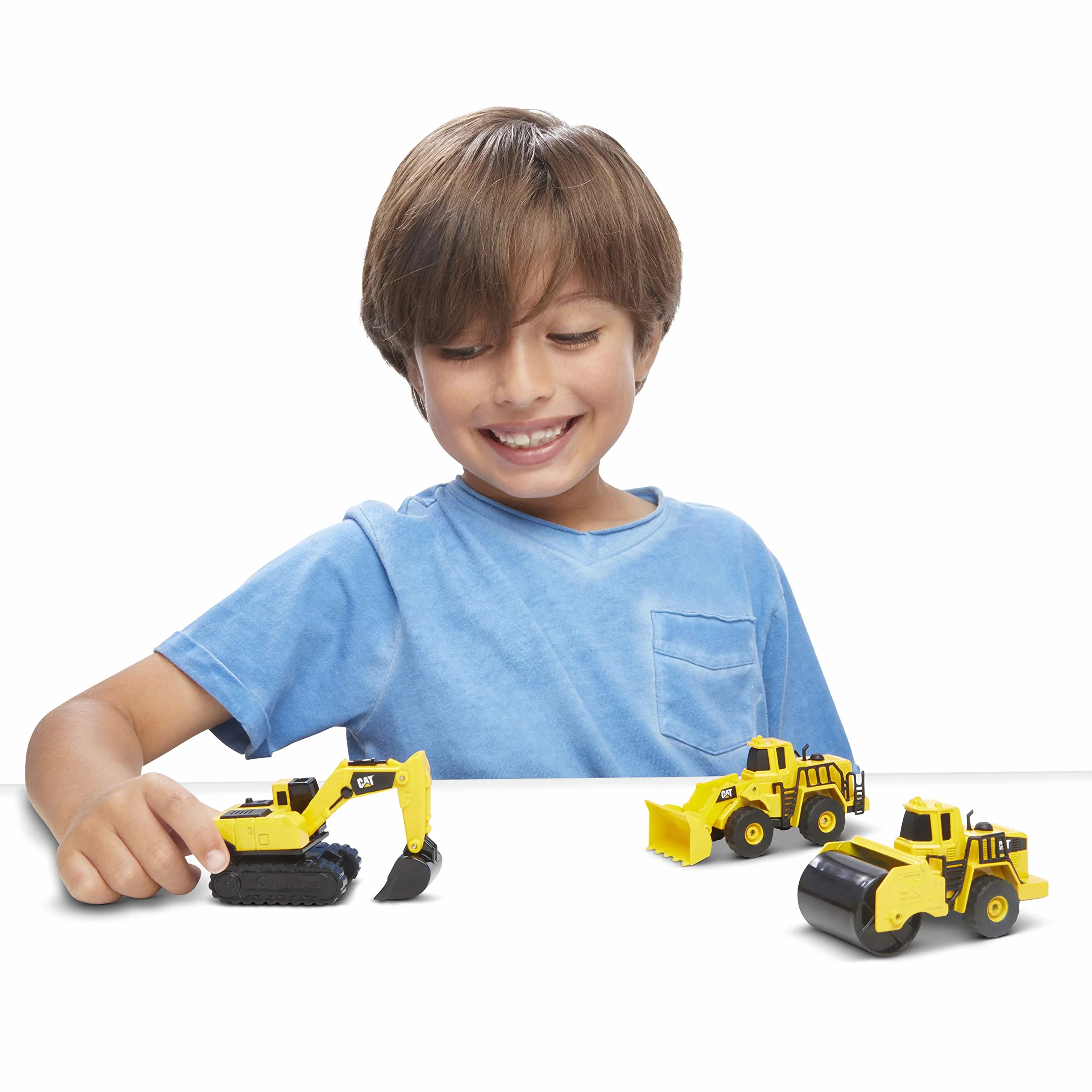 Caterpillar by Funrise 82274 METALL 3 PACK - ŁADOWA KOŁA, BAGGER & PRZESYŁKA DUSA, czarna