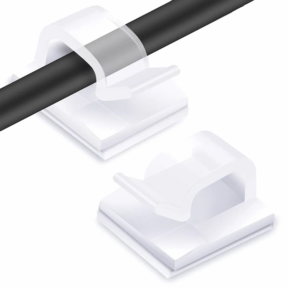 RYCHUI 120 sztuk uchwytów na kabel, organizator na kabel, klipsy do kabli
