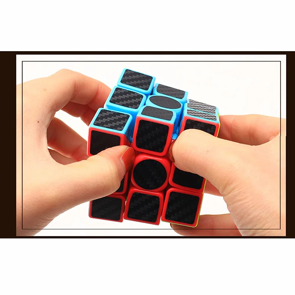 Kostka Szybka 3x3 56mm Profesjonalna Płynna Tolerancyjna na Błędy Klasyczna Zagadka Mózgowa Trening Konkursowy dla Dzieci (włókno węglowe)