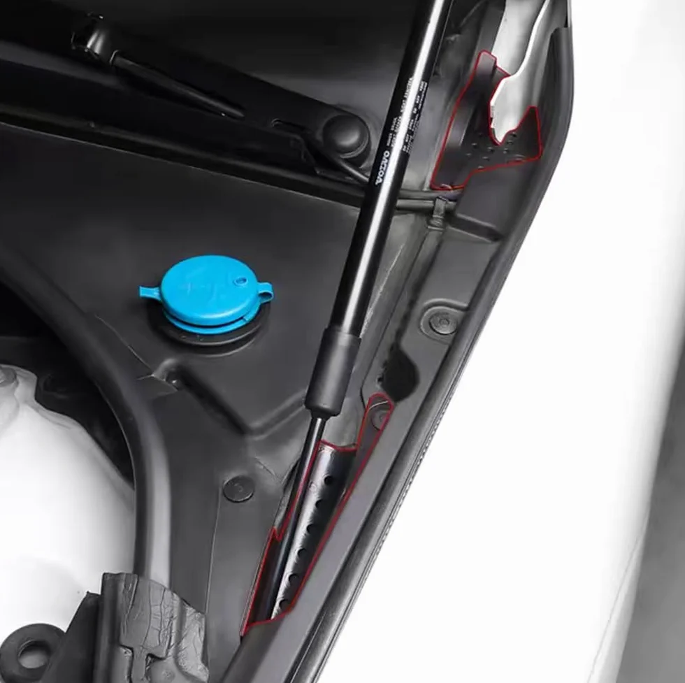 Osłona ochronna rynny przedniej szyby do akcesoriów Volvo xc60 2018 2019 2020 2021 2022 2023 2024 2025 2026, zestaw osłon z tworzywa sztucznego ABS, zapobiega gromadzeniu się liści i
