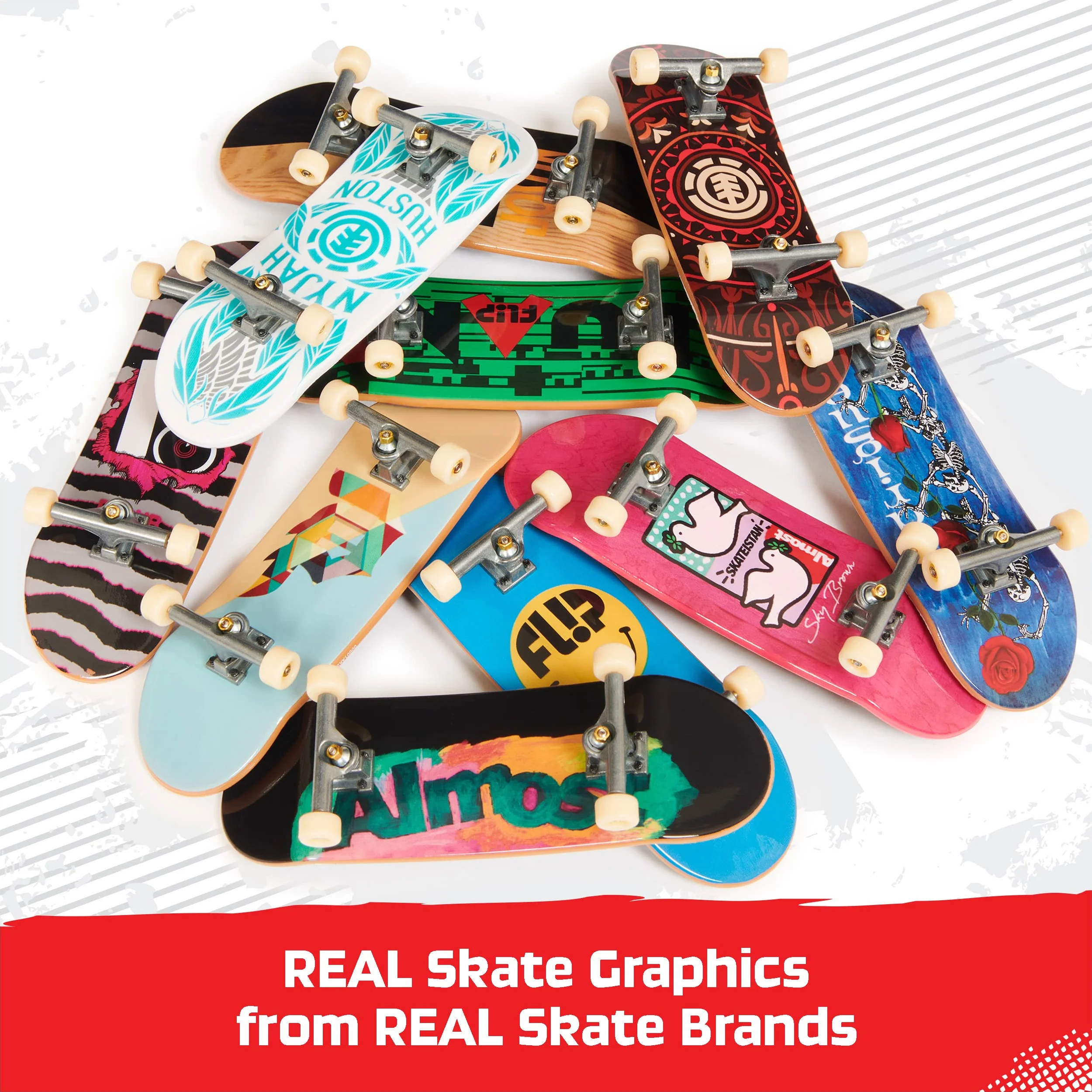Tech Deck DLX Pro 10-pak fingerboardów kolekcjonerskich dla miłośników skate'ów