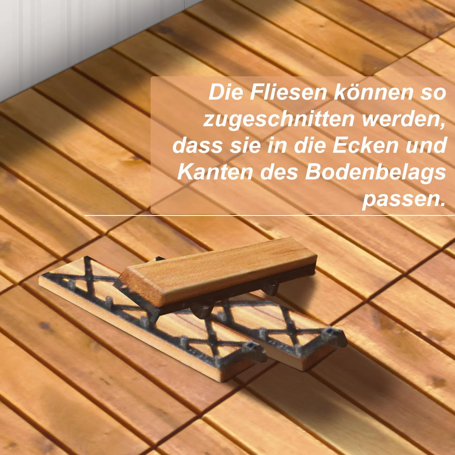 COSTWAY Płytki drewniane, na balkon, 30 x 30 cm, drewno akacjowe, zestaw 27 płytek tarasowych 2,43 m², płytki balkonowe z systemem zatrzaskowym, wykładzina podłogowa na taras, balkon i do ogrodu