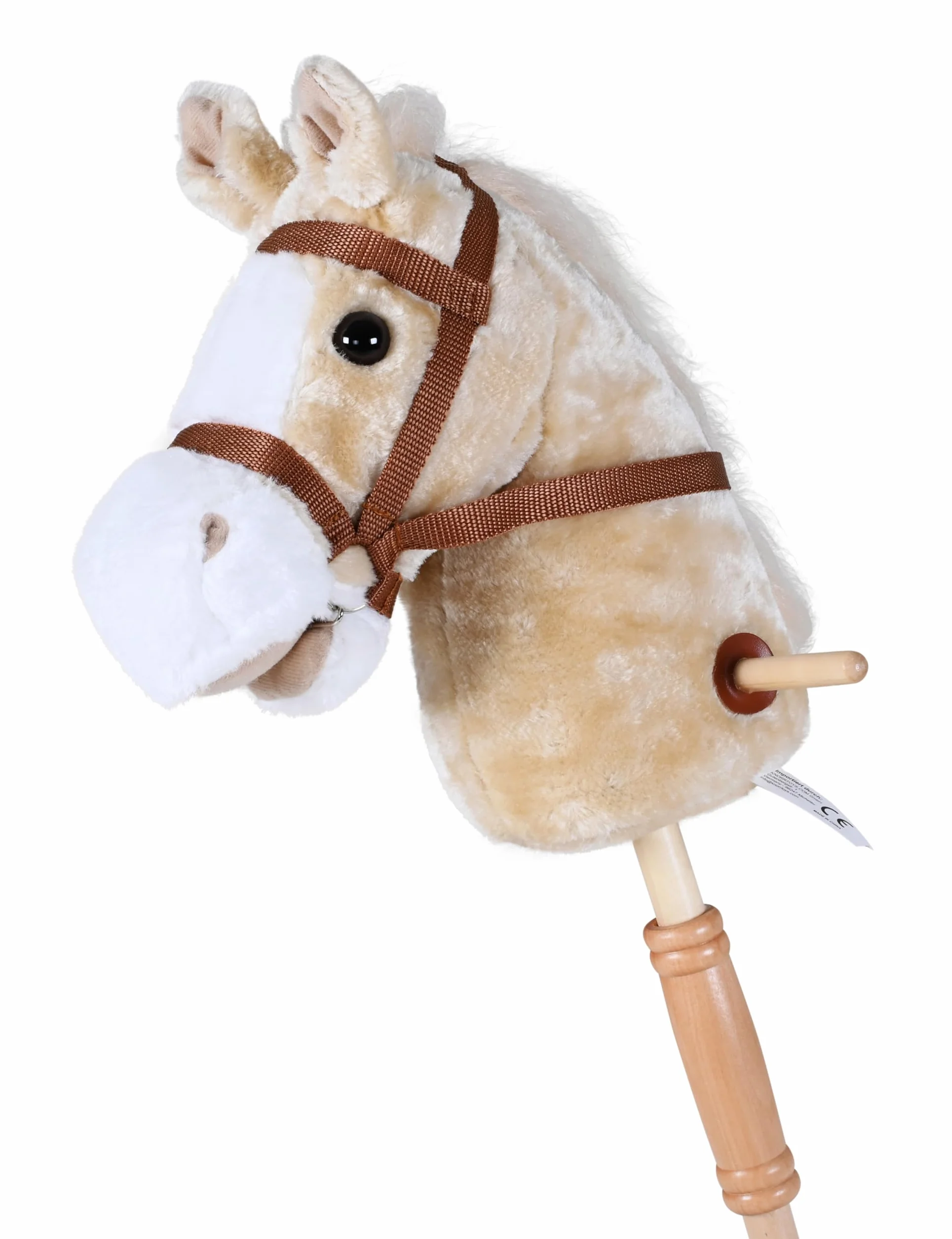 Knorrtoys 40101 - koń na kiju "Sugar", jasnobrązowy