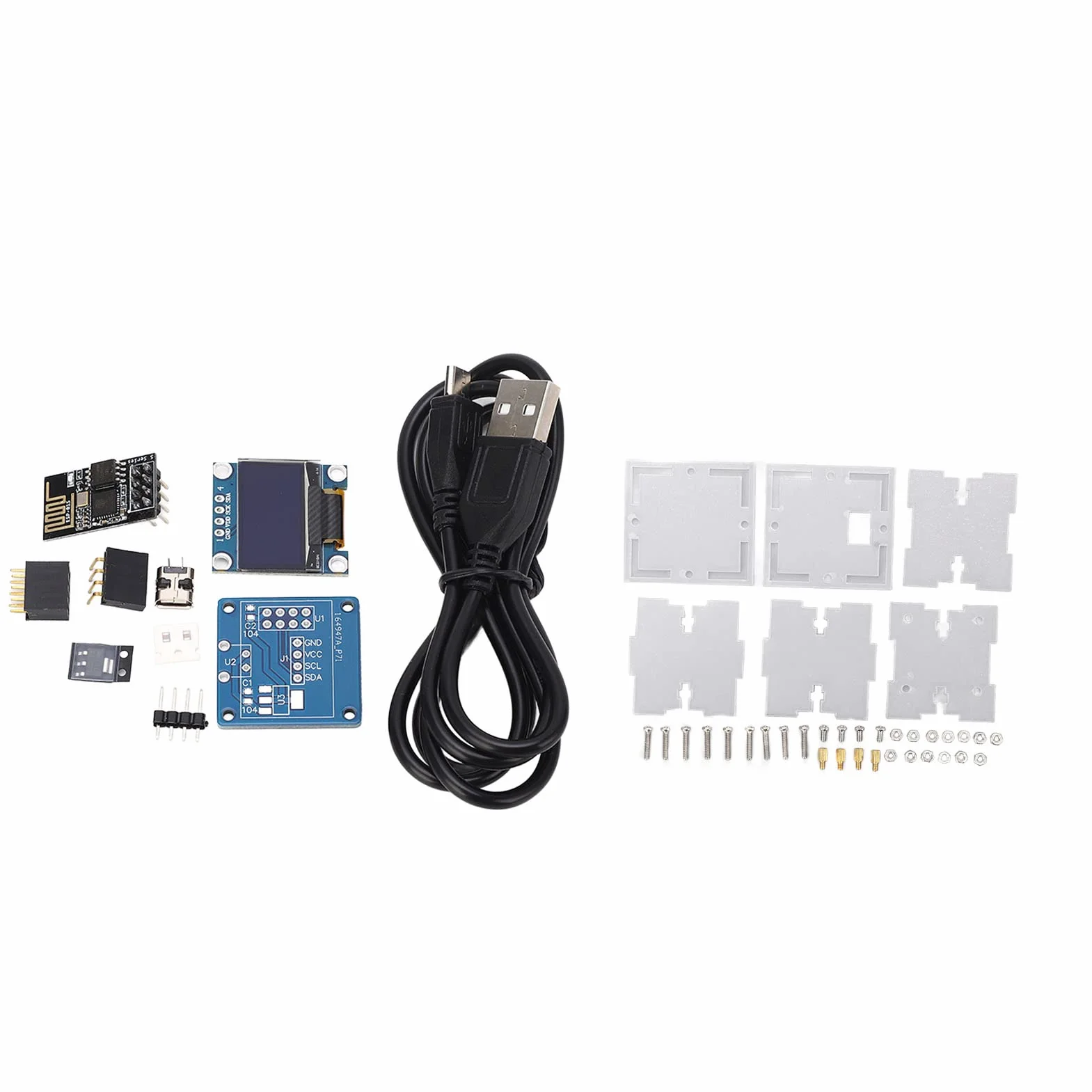 Cyfrowy Elektroniczny Minizegar Zestaw do Samodzielnego Montażu Budzik DIY Zestaw Modułu Rozrządu DIY Zestaw Elektroniki do Projektów Związanych z Nauką i Nauczaniem, Powłoka Akrylowa Organiczna Dioda