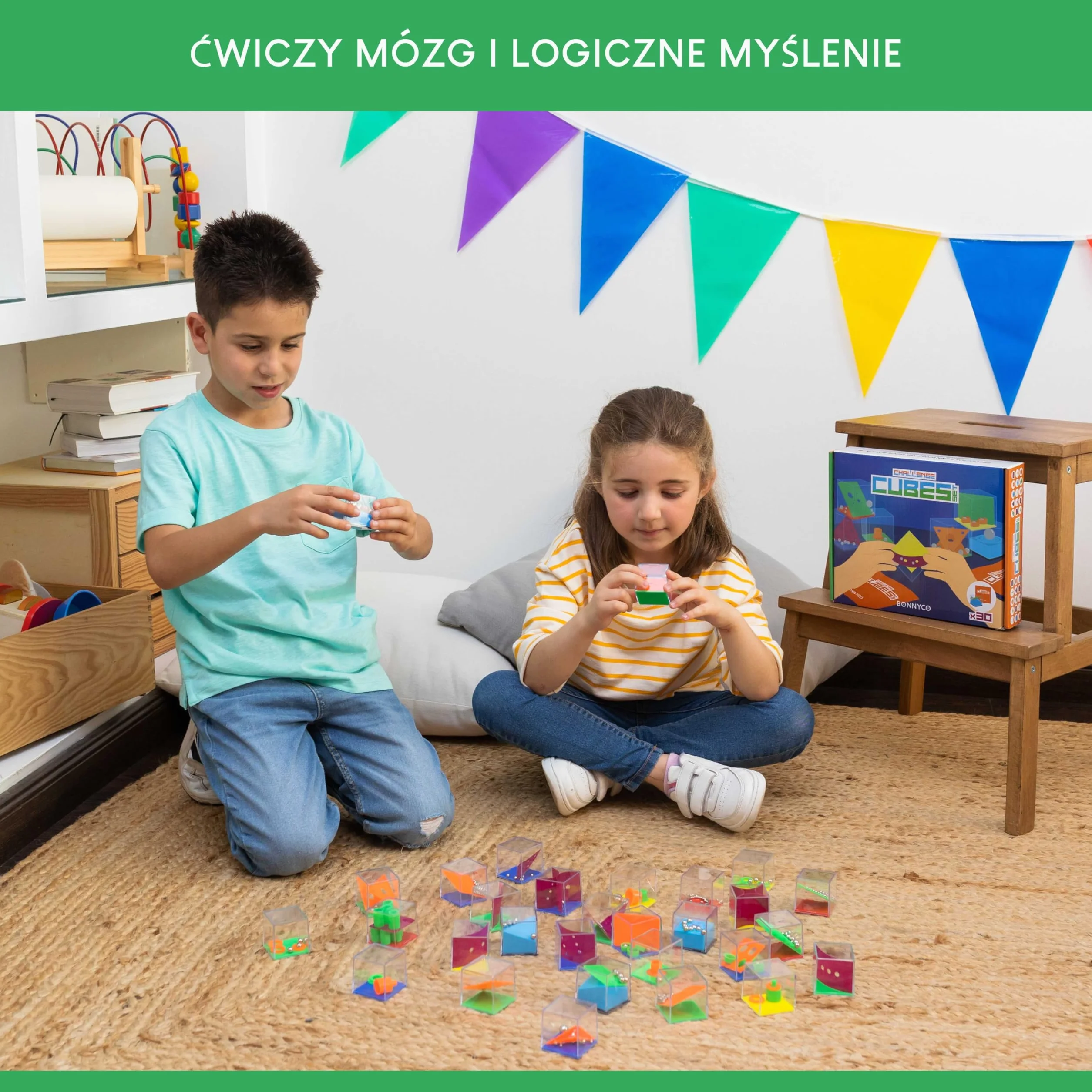 BONNYCO Kostki Wyzwanie, Wypełniacze do Torebek dla Dzieci. Kreatywne Upominki na Przyjęcia, Zabawki Edukacyjne. Pakiet 30 Gier dla Dziewczynek i Chłopców, Wypełniacze do Toreb na Przyjęcia