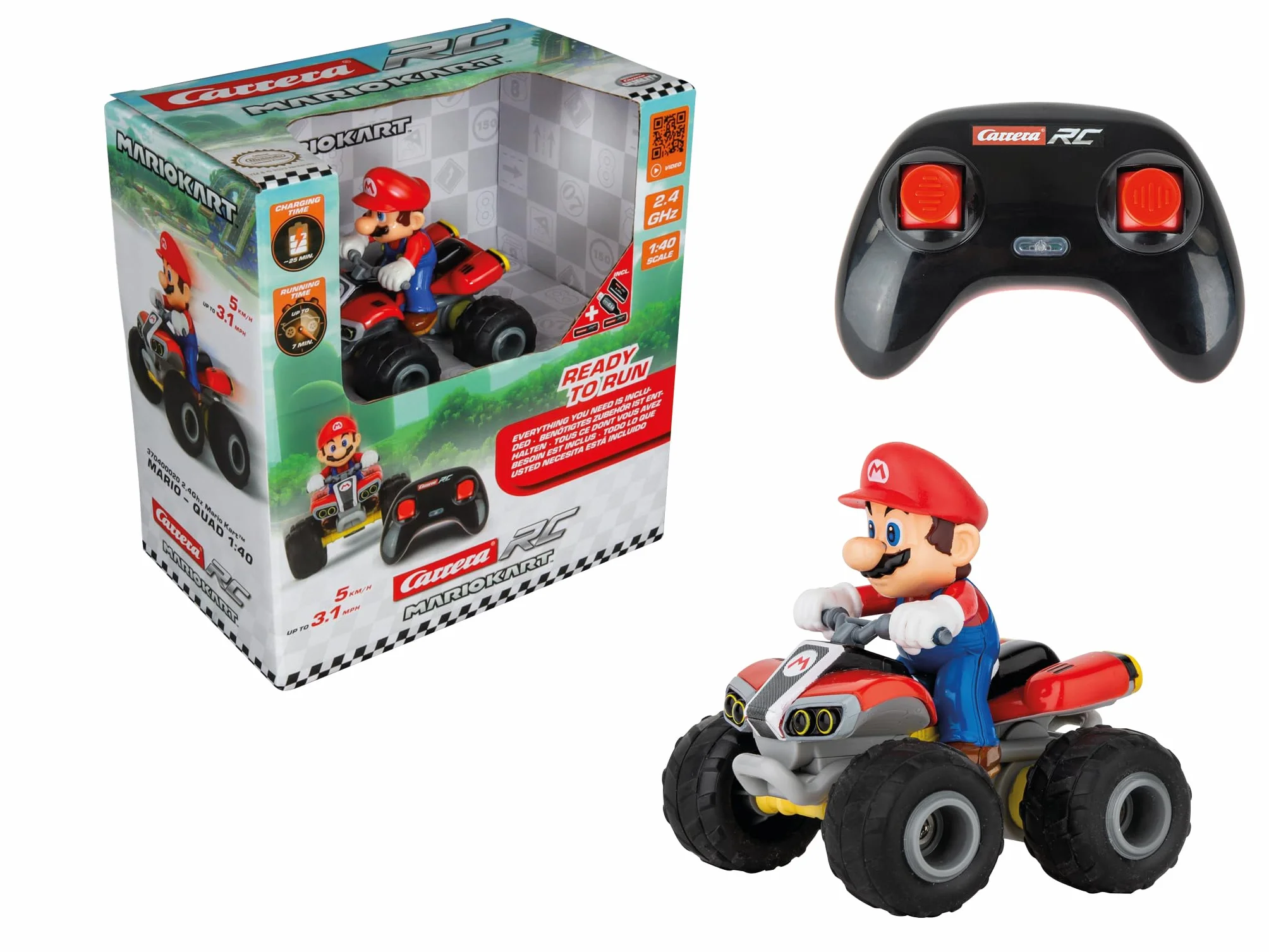 Carrera - 370400020-2,4 GHz Mario Kart, Mario - Quad 1:40