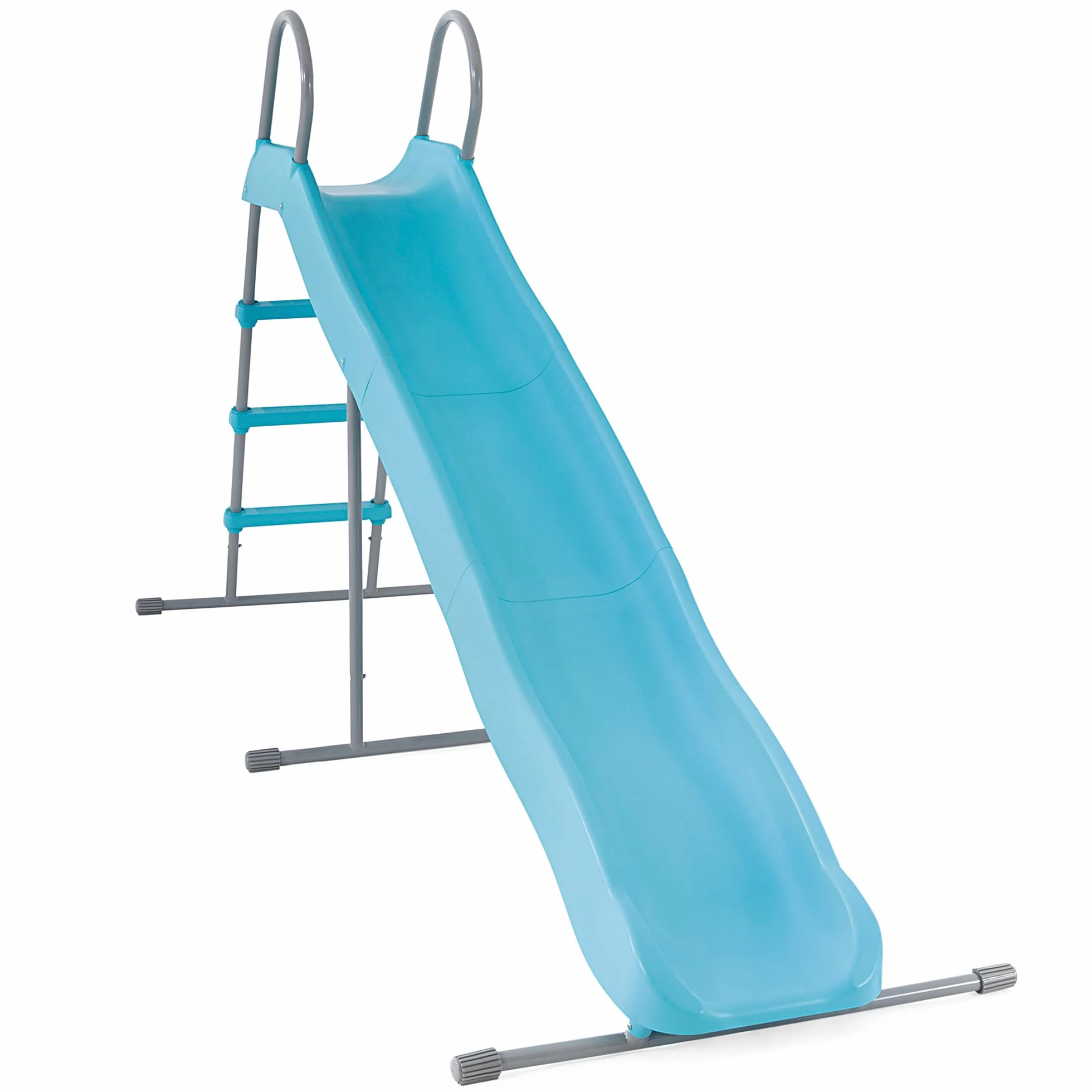 Intex 44107 Zjeżdżalnia ogrodowa dla dzieci, stal i plastik, jasnoniebieski, 251 x 84 x 147 cm
