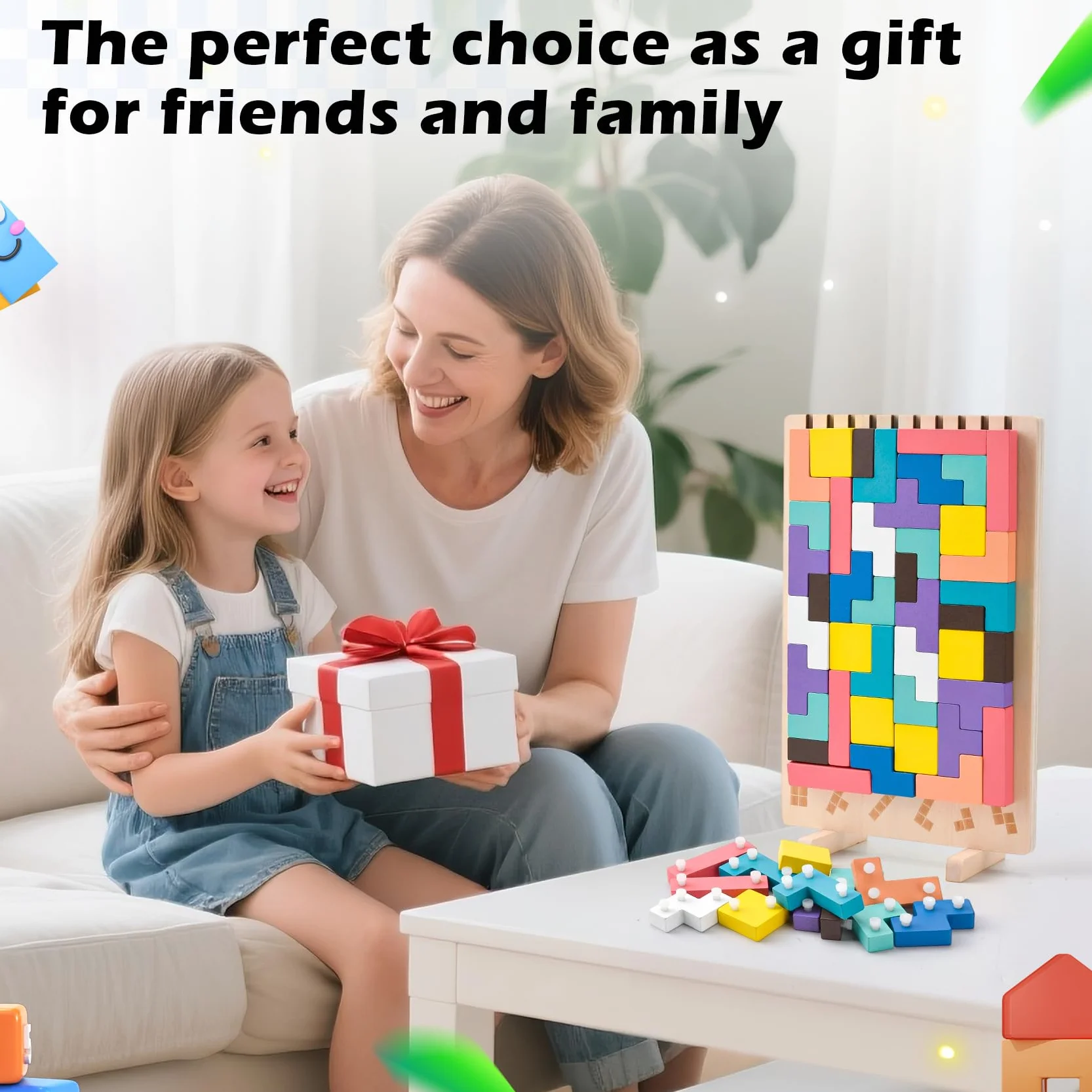 Tetris puzzle dla dzieci, zabawki edukacyjne, puzzle LegnoTetris, Montessori Games 3 4 5 6 lat, gry dla dzieci, inteligencja układanki, prezent edukacyjny dla dzieci