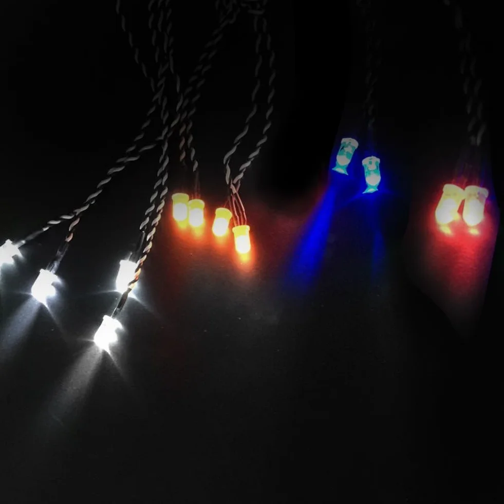 RC Car LED Light Set, 12 LED Lighting System Kit Symulacja Migające światła dla 1/10 1/8 RC Car Truck Crawler, DC5~12V