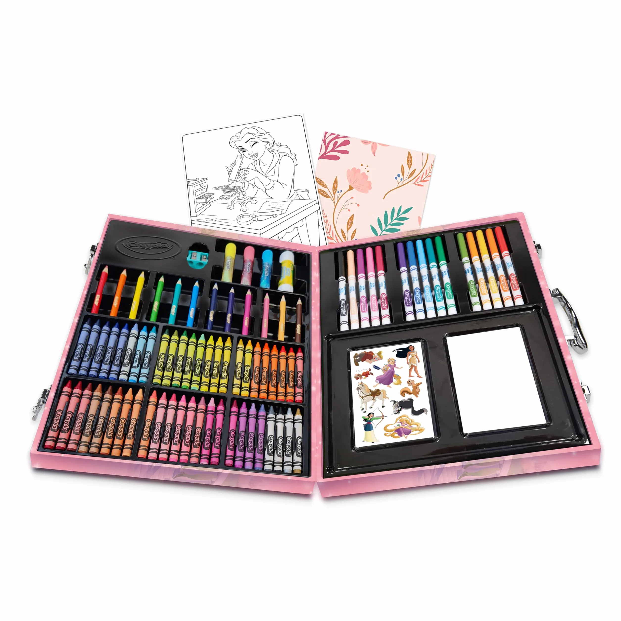 CRAYOLA Aktówka artysty księżniczki Disney 115 sztuk dla dzieci 4+