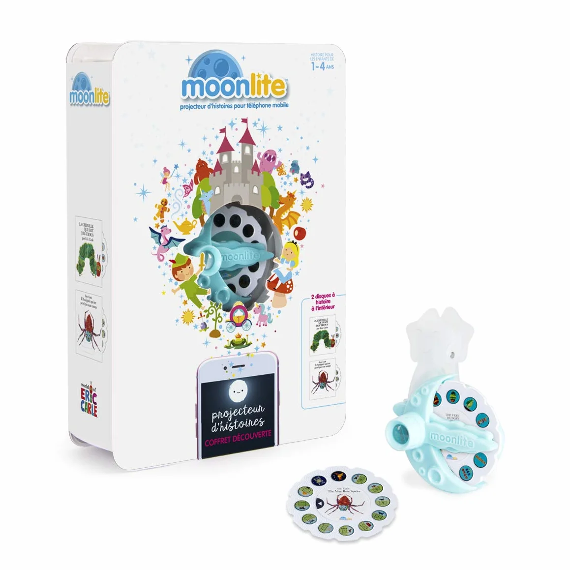 Moonlite 6047227 projektor opowieści dla dzieci, wielokolorowy