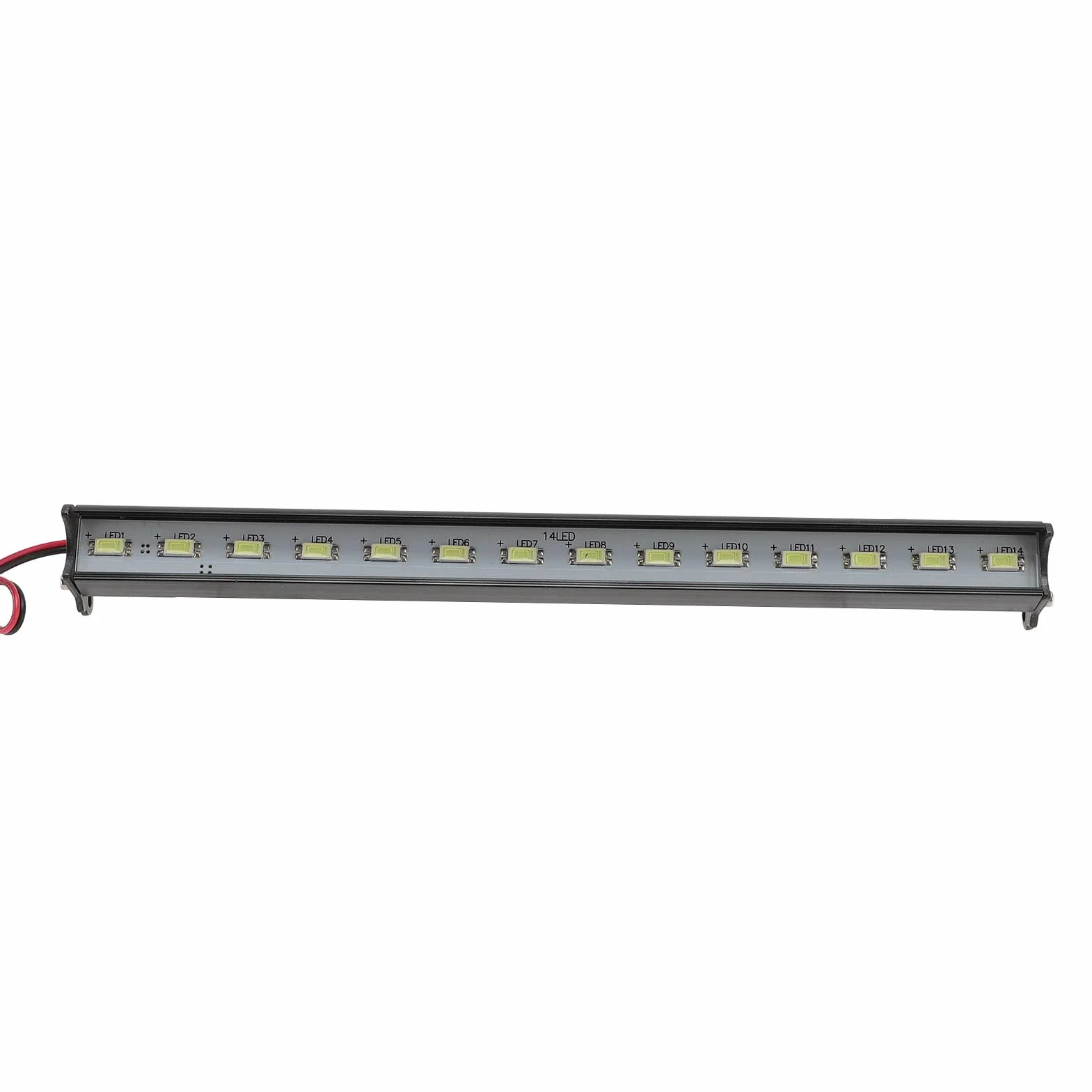 Jasnobiała Lampa Dachowa Samochodowa 14LED RC, Stop Aluminium, Lekka, Długa żywotność, 180 Mm, z Kablem Kontrolera światła