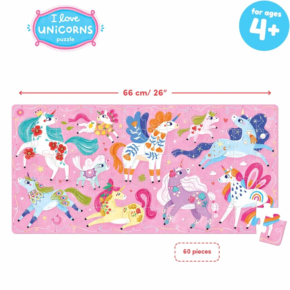 I Love Unicorns Puzzle 4+ Floor Puzzle