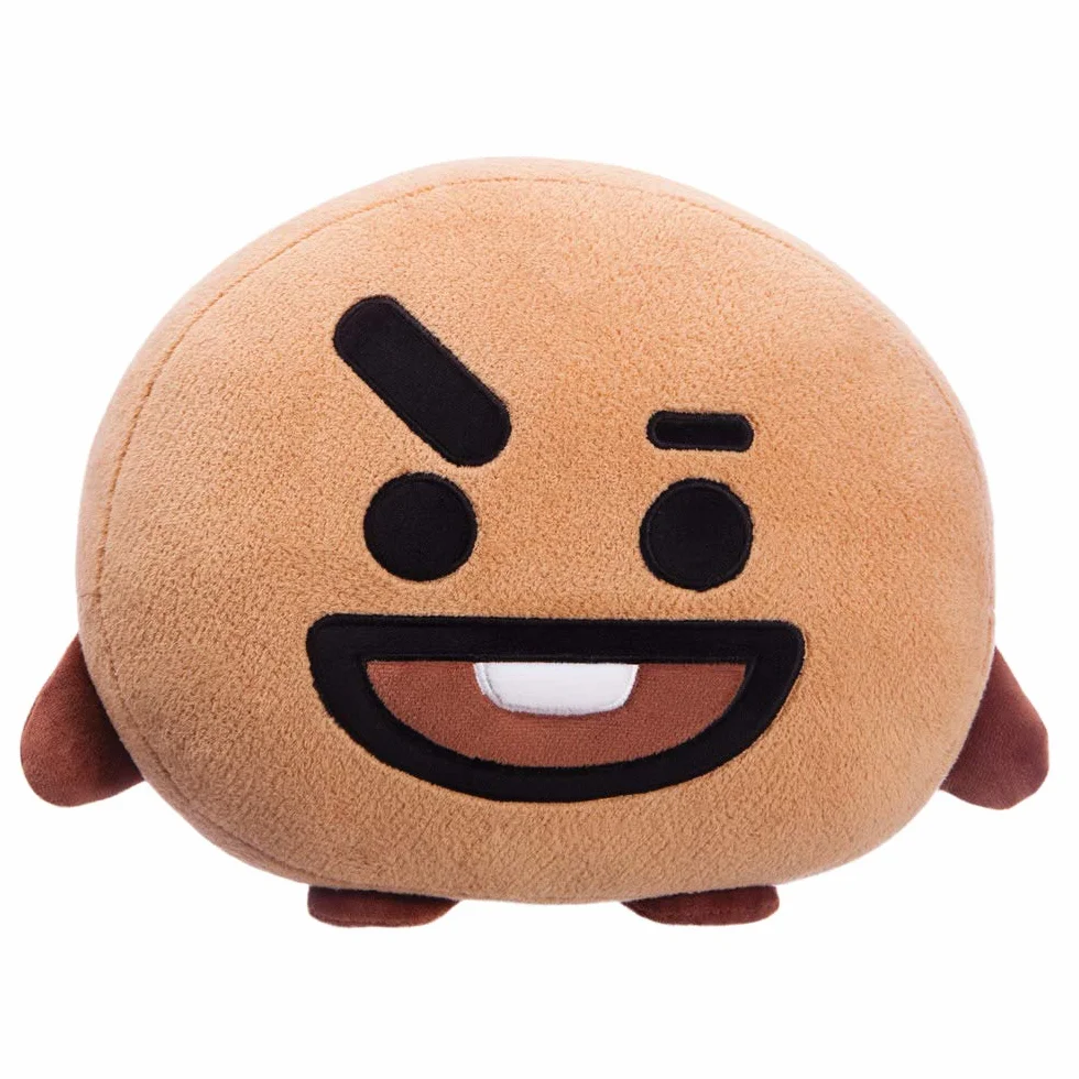 AURORA BT21 oficjalny towar, Shooky pluszowa poduszka, 61345, brązowa, 1 szt. (1 opakowanie)