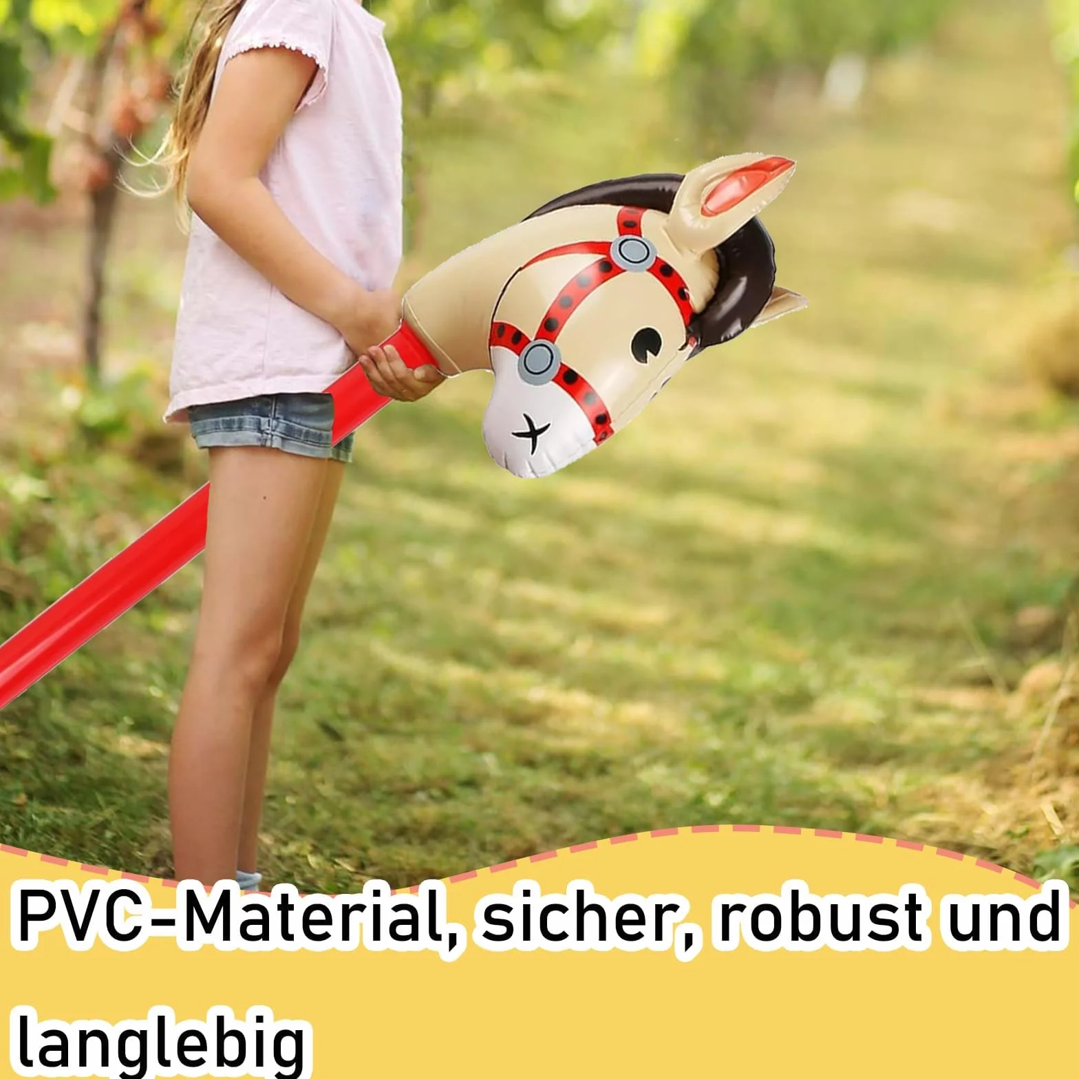 Nadmuchiwany koń 80 cm 2 sztuki do dekoracji imprezy kowbojskiej