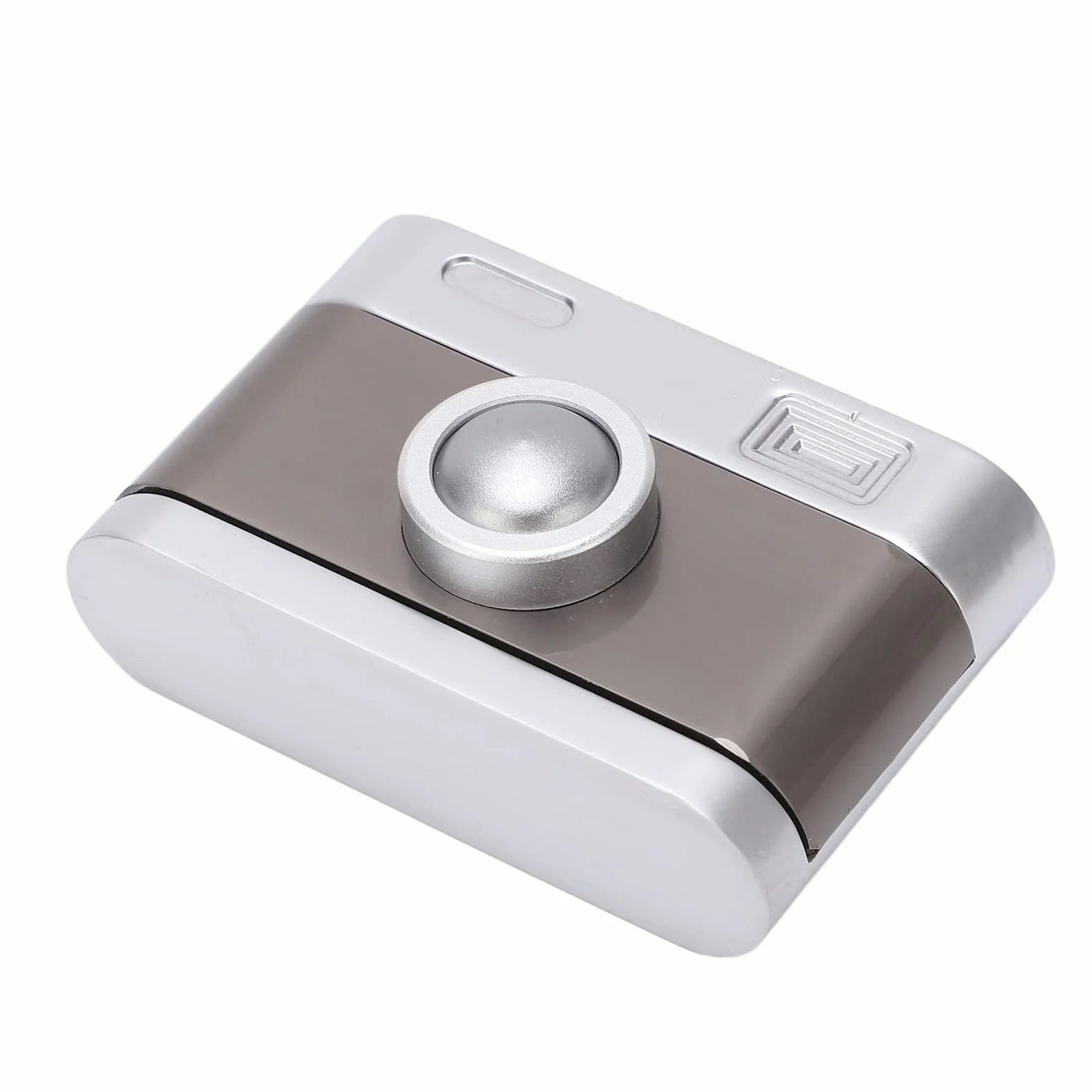 Generic ADHD Push Slider Zabawka dla Dorosłych Metalowa Prasa Kliknij Stress Relief Slider Zabawka, Przenośna łagodząca Lęki w Kształcie Kamery dla Pracowników Biurowych, 2,1 X 1,4 X 0,6 Cala