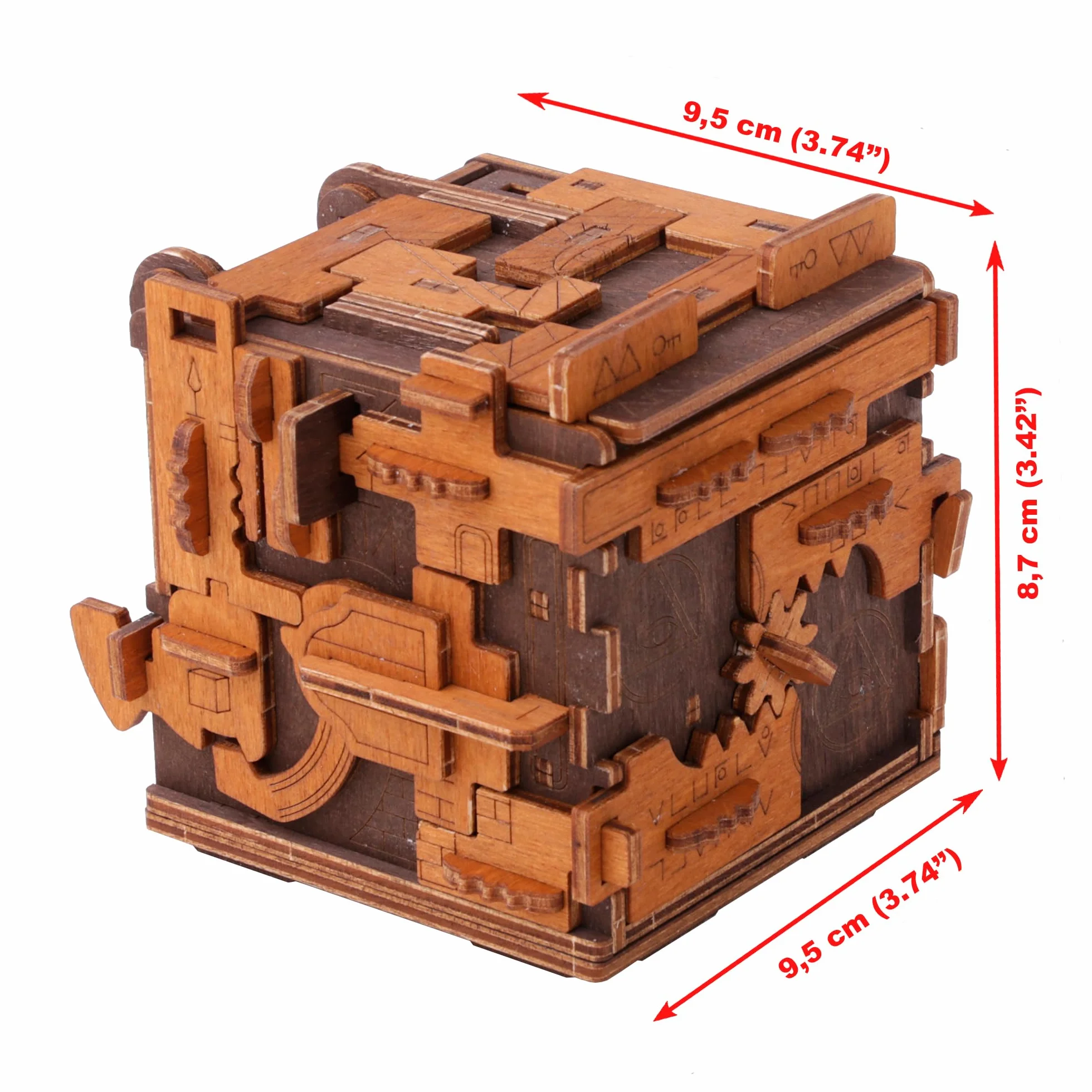 WOODEN.CITY Escape Room Drewniane pudełko na puzzle 3D dla dorosłych i młodzieży, pudełko na puzzle z mechanizmem skrzynki na kluebox - mechaniczne drewniane pudełko na puzzle, unikalne pudełko na