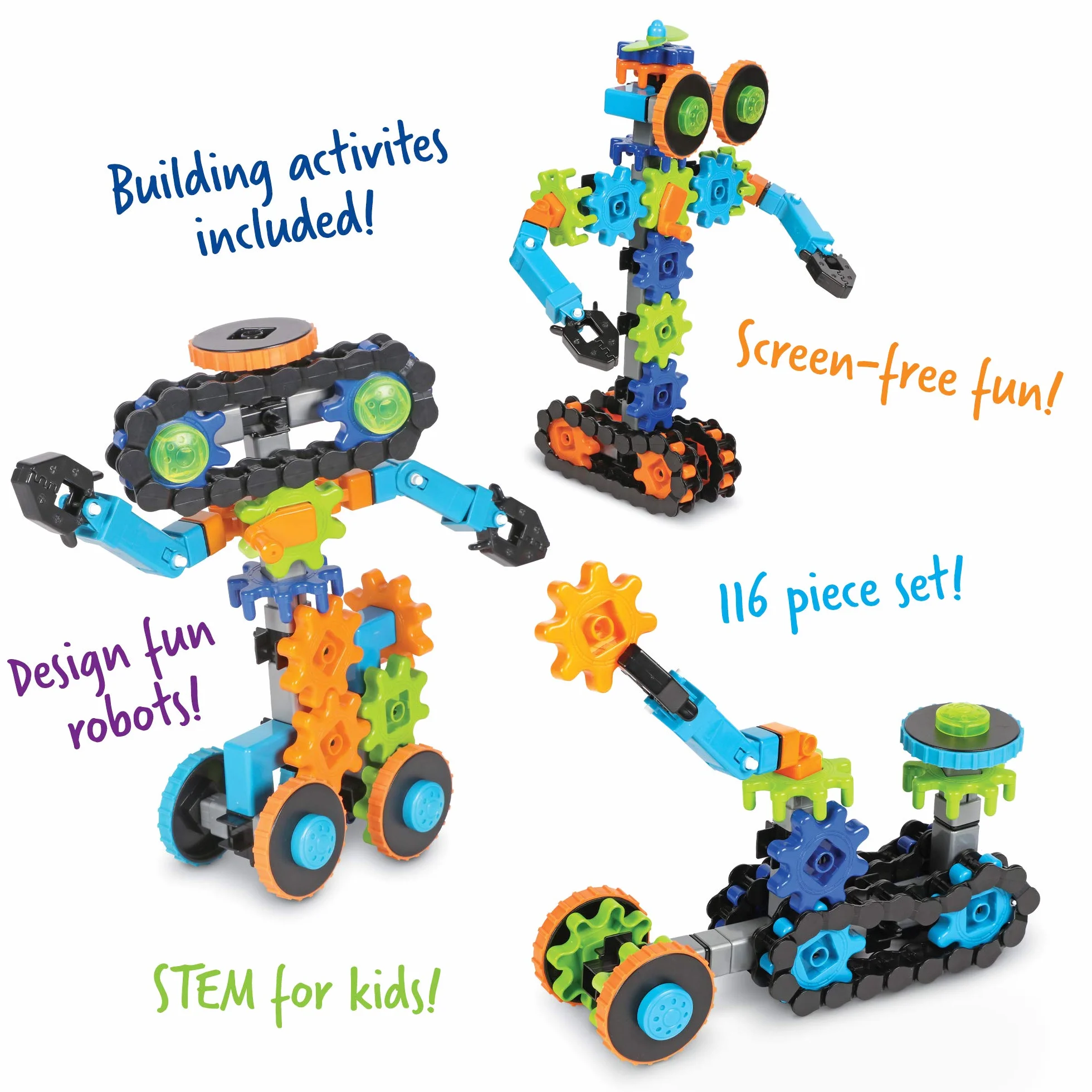 Learning Resources Gears! Gears! Gears! Robots w Ruch 116-Kawałek Budynek Zestaw