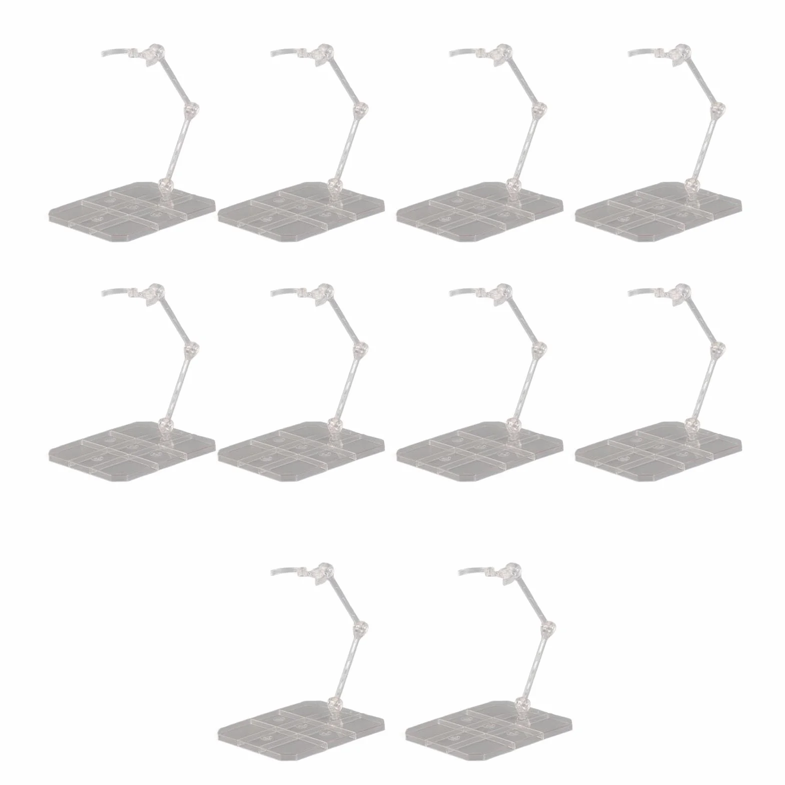 Stojak na Figurki, 10 Zestawów Podstawka Pod Model Lalki Stojaki na Figurki Stojak na Lalki Przezroczysty Akryl Podstawa Uchwytu na figurkę Anime na 6-calowe SD, BB, lalkę,