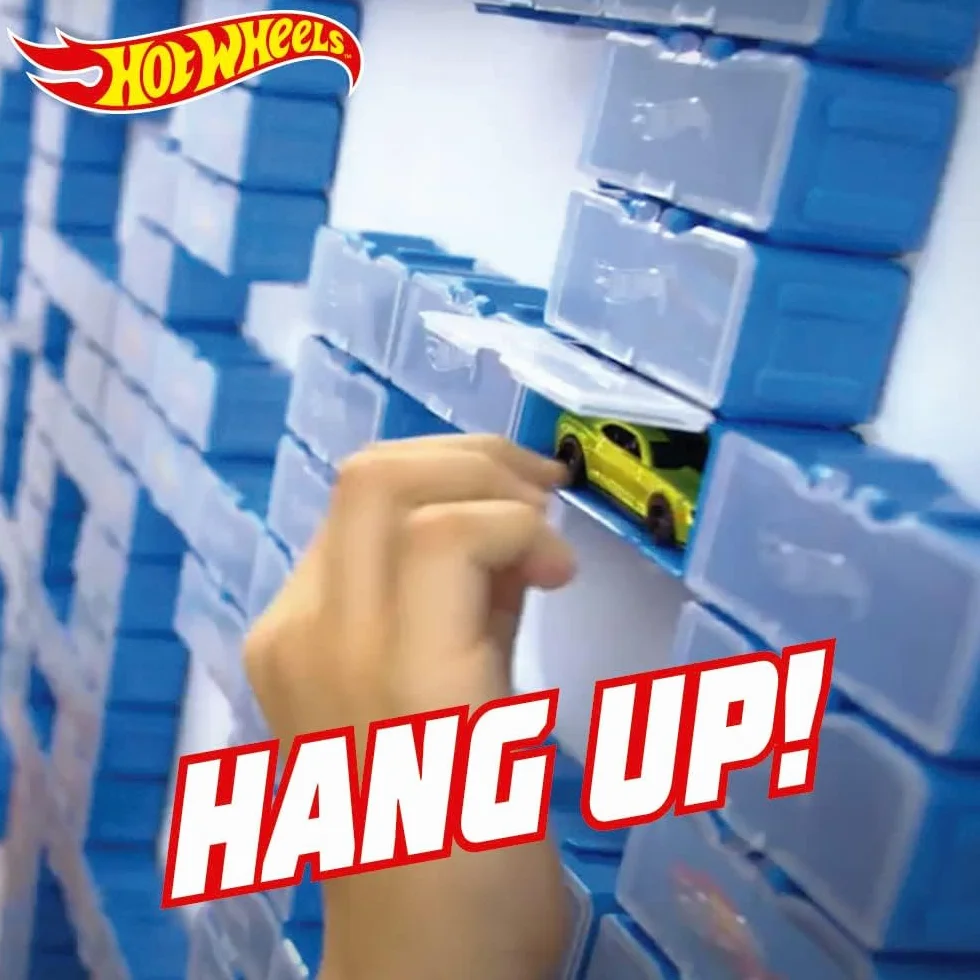 Hot Wheels Etui samochodowe Multibrick na 28 aut, wielokolorowe z uchwytem