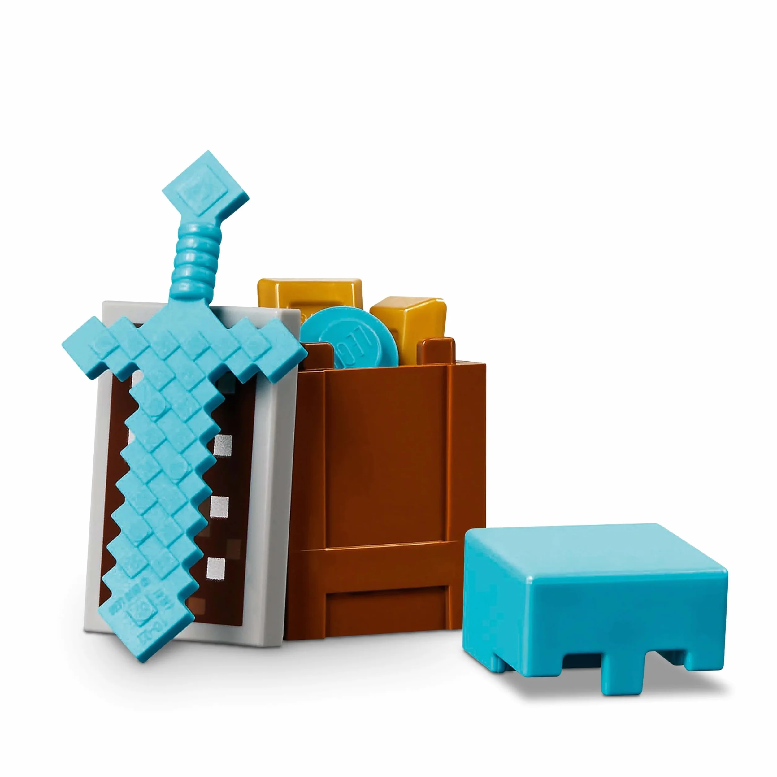 LEGO Minecraft Pustynny Patrol Złosadników, Zabawka dla Dziecka do Zbudowania, Figurki i Akcesoria, w tym Miecz i Tarcza, Kreatywny Prezent dla 7-latka, dla Chłopca i Dziewczynki, dla Fana Gry, 21267