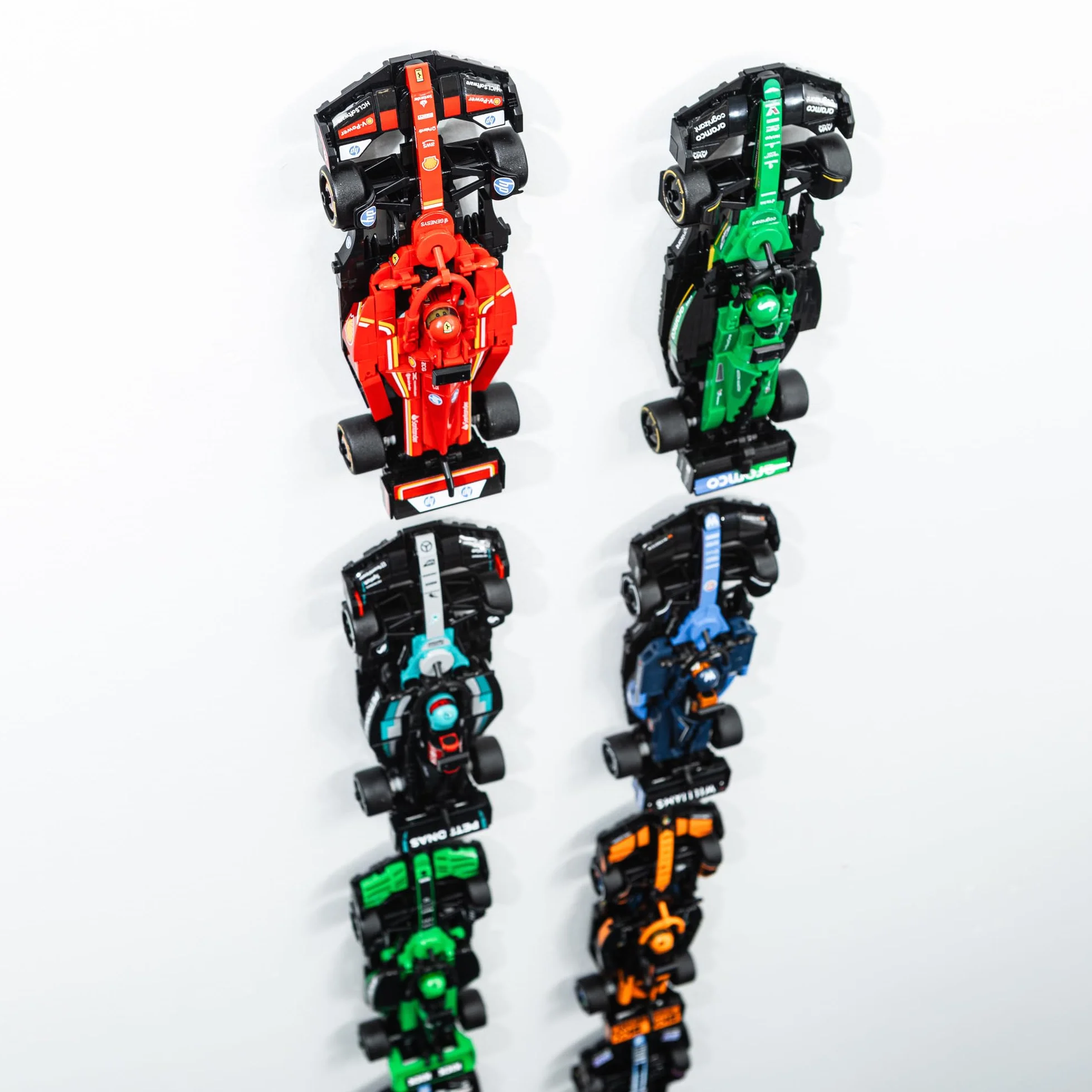 12 x uchwyty ścienne kompatybilne z Lego F1 Speed Champions Cars - haczyki do wyświetlaczy samochodowych - kompatybilne ze wszystkimi zestawami Speed Champions (12 sztuk)