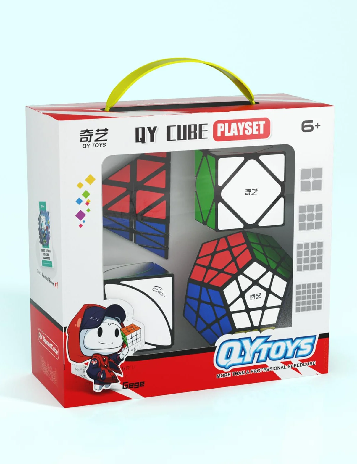 ROXENDA Zestaw Speed ​​Cube, Zestaw Magicznych Kostek 2x2x2 3x3x3 4x4x4 5x5x5 Speed ​​Cube w Pudełku Prezentowym, Tajny Samouczek Dotyczący Kostek Prędkości (T3)
