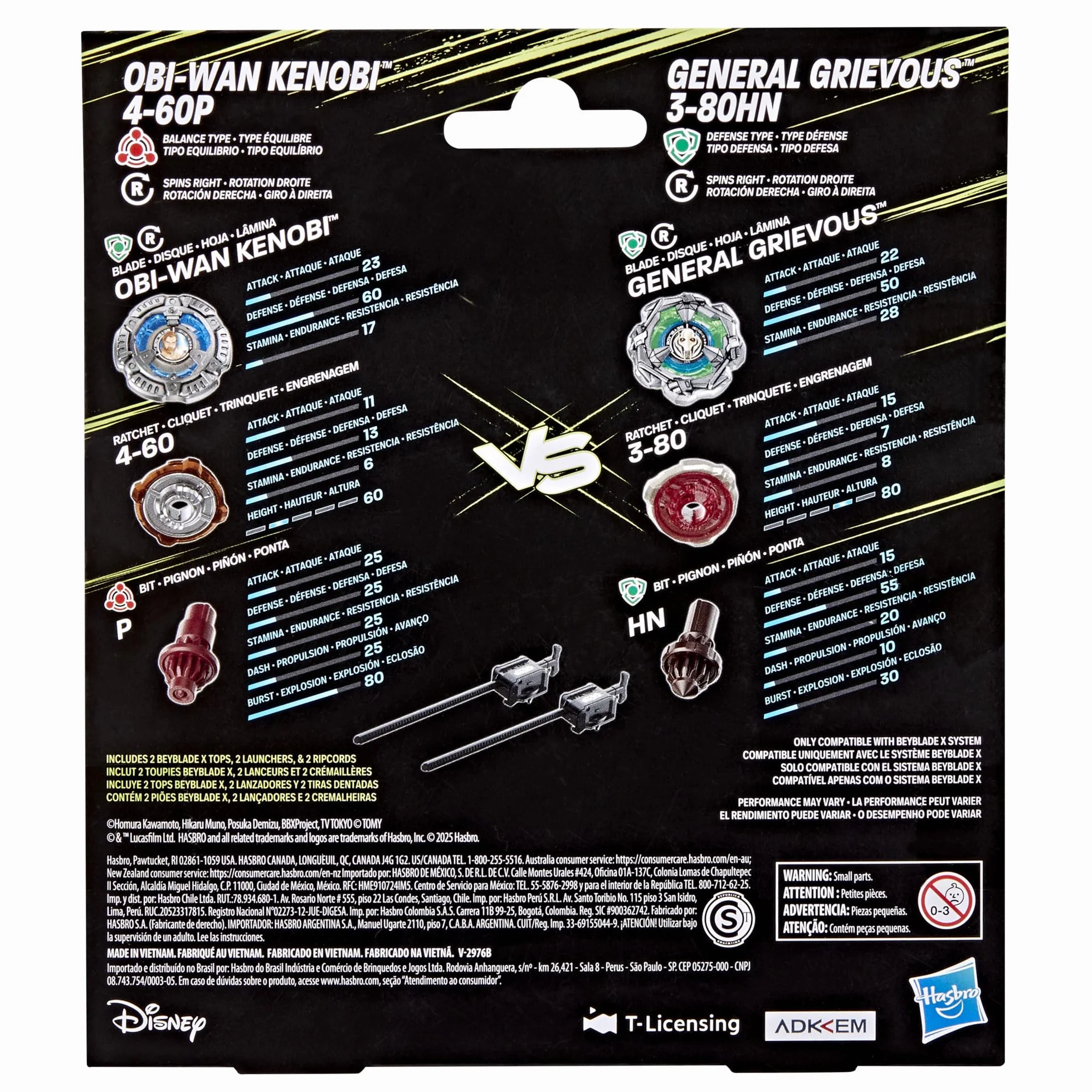 Beyblade X i Gwiezdne wojny Collab, Obi-Wan Kenobi 4-60P kontra General Grievous 3-80HN