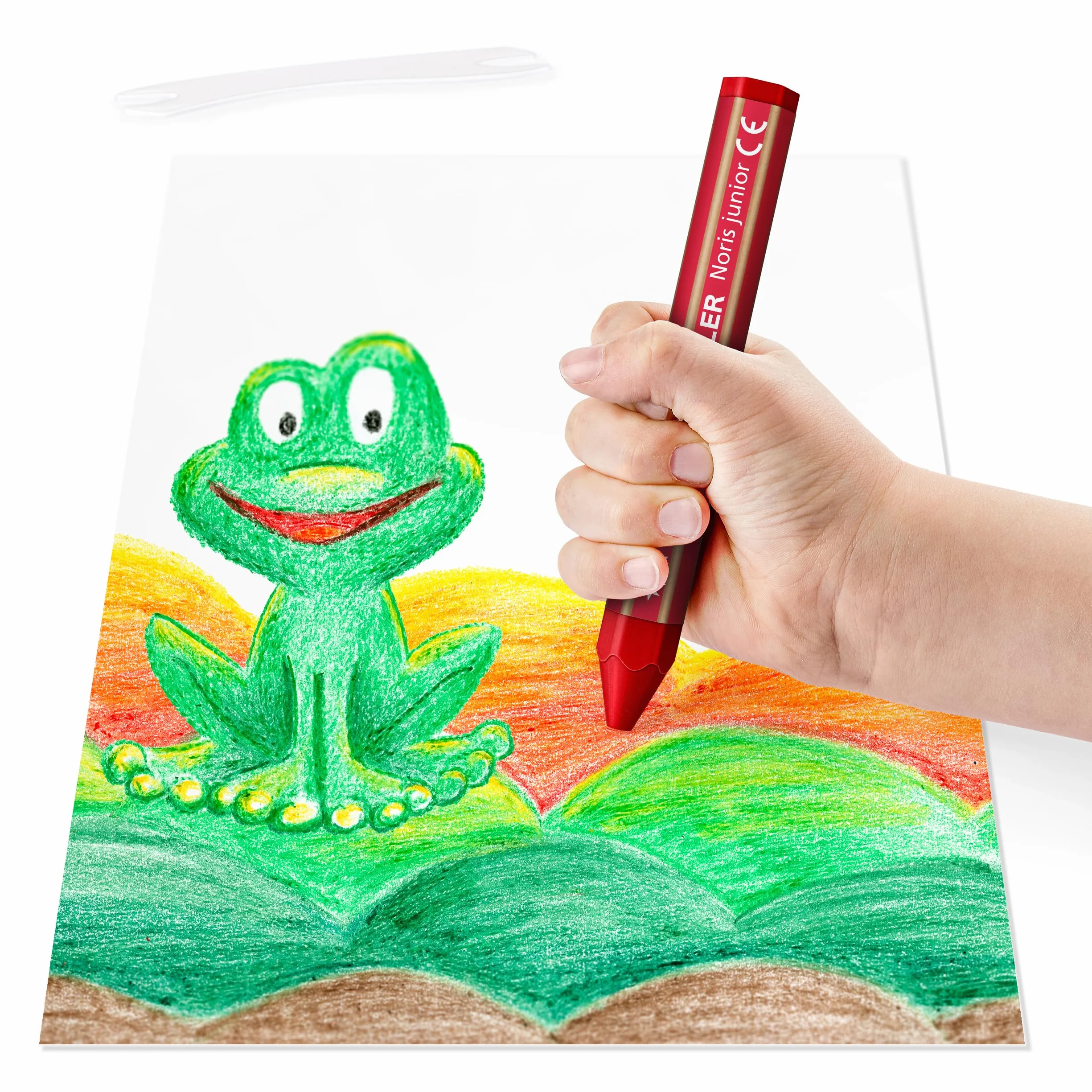 STAEDTLER 224 Noris Junior kredki woskowe dla 2 lat, różne kolory, 6 sztuk