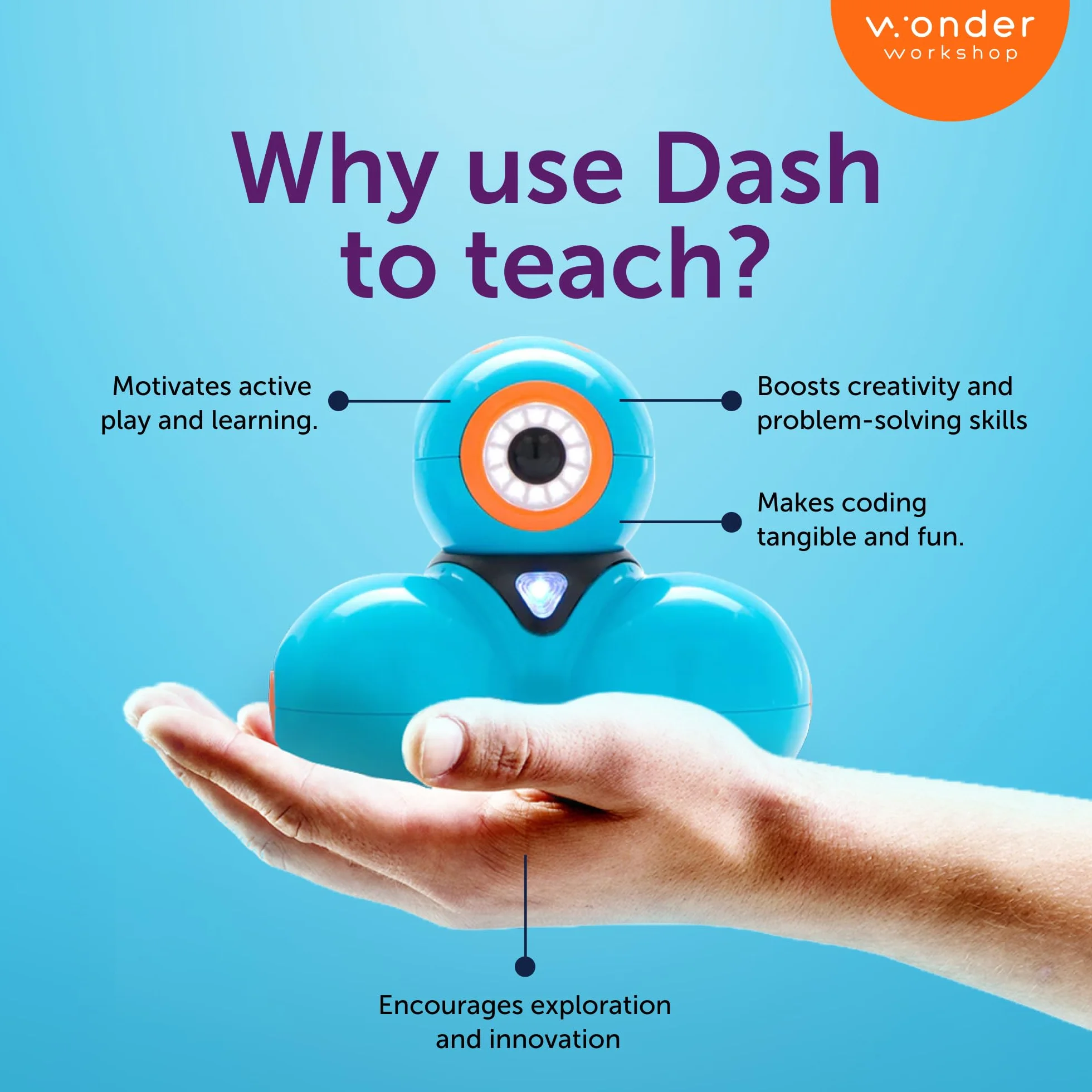 Wonder Workshop Dash Robot - zabawka kodująca dla dzieci