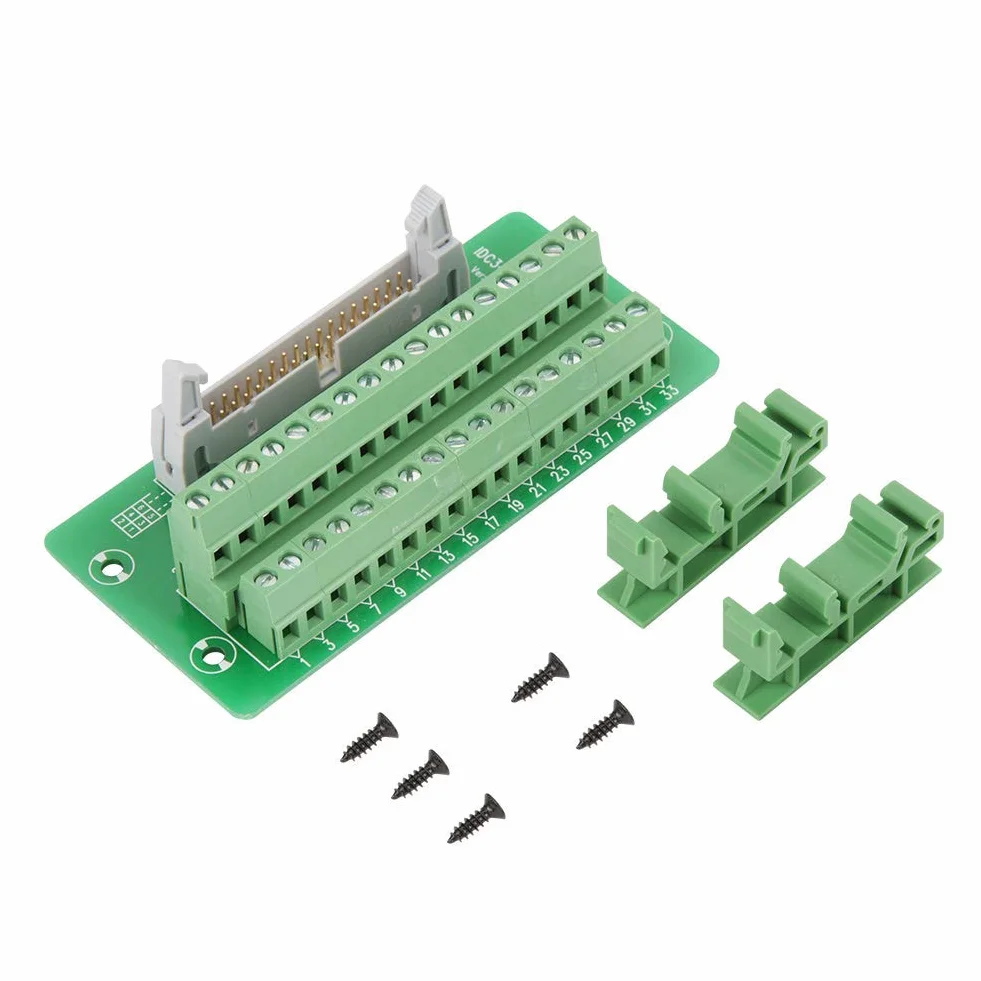 IDC34P 34Pin Steckerleiste Breakout Board Terminal Block Stecker PLC Schnittstelle mit Halterung PCB träger.